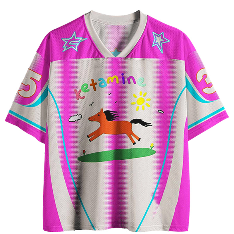 Ketamine Y2K Crop Sport Jersey Shirts