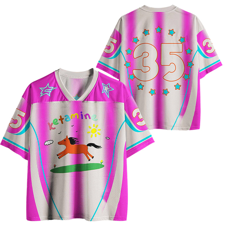 Ketamine Y2K Crop Sport Jersey Shirts
