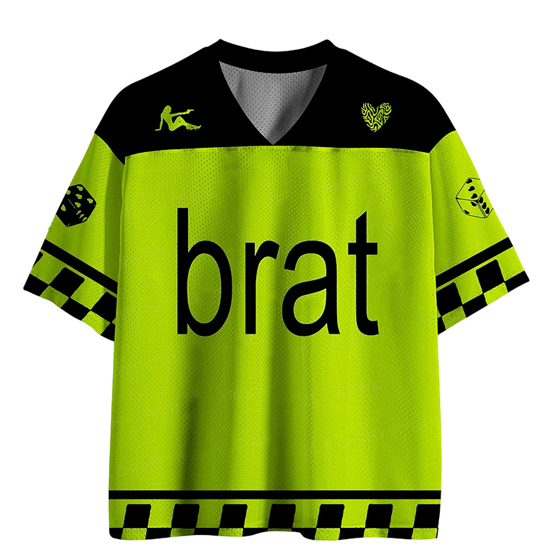 Brat Y2K Crop Sport Jersey Shirts