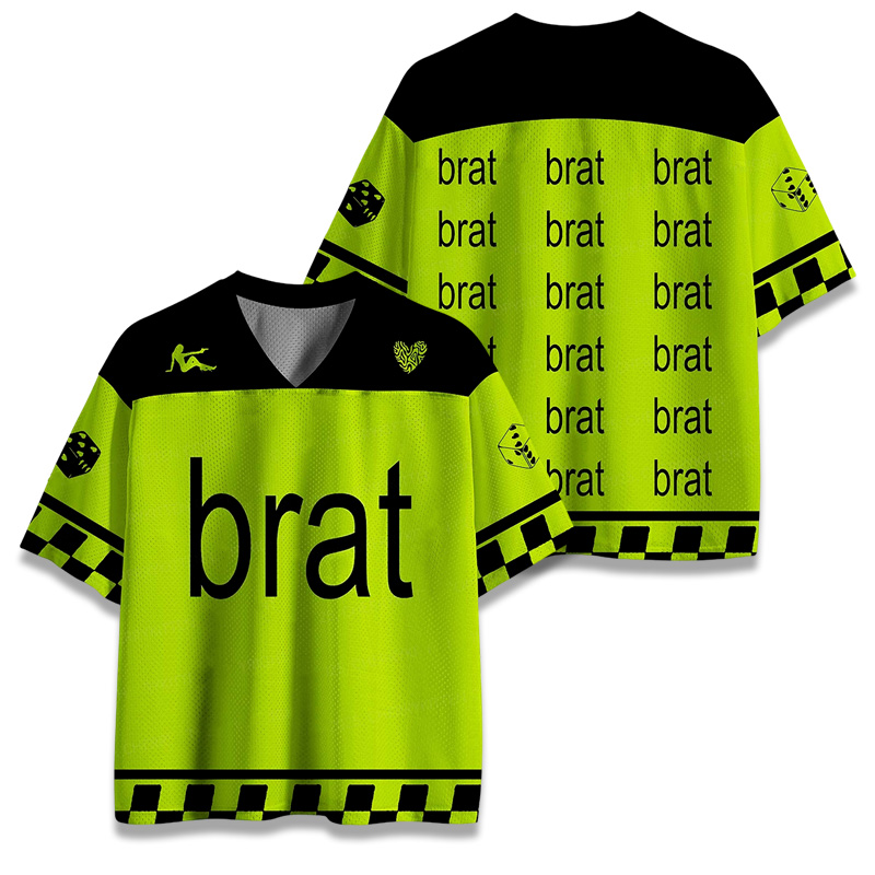 Brat Y2K Crop Sport Jersey Shirts