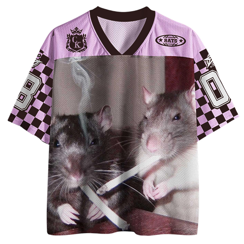 Rats Y2K Crop Sport Jersey Shirts
