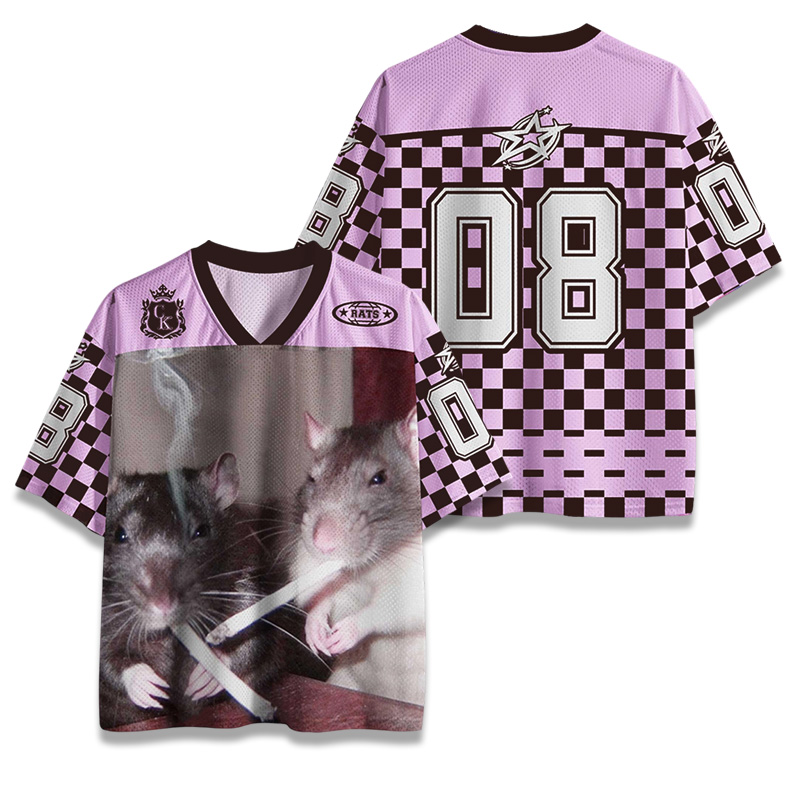 Rats Y2K Crop Sport Jersey Shirts