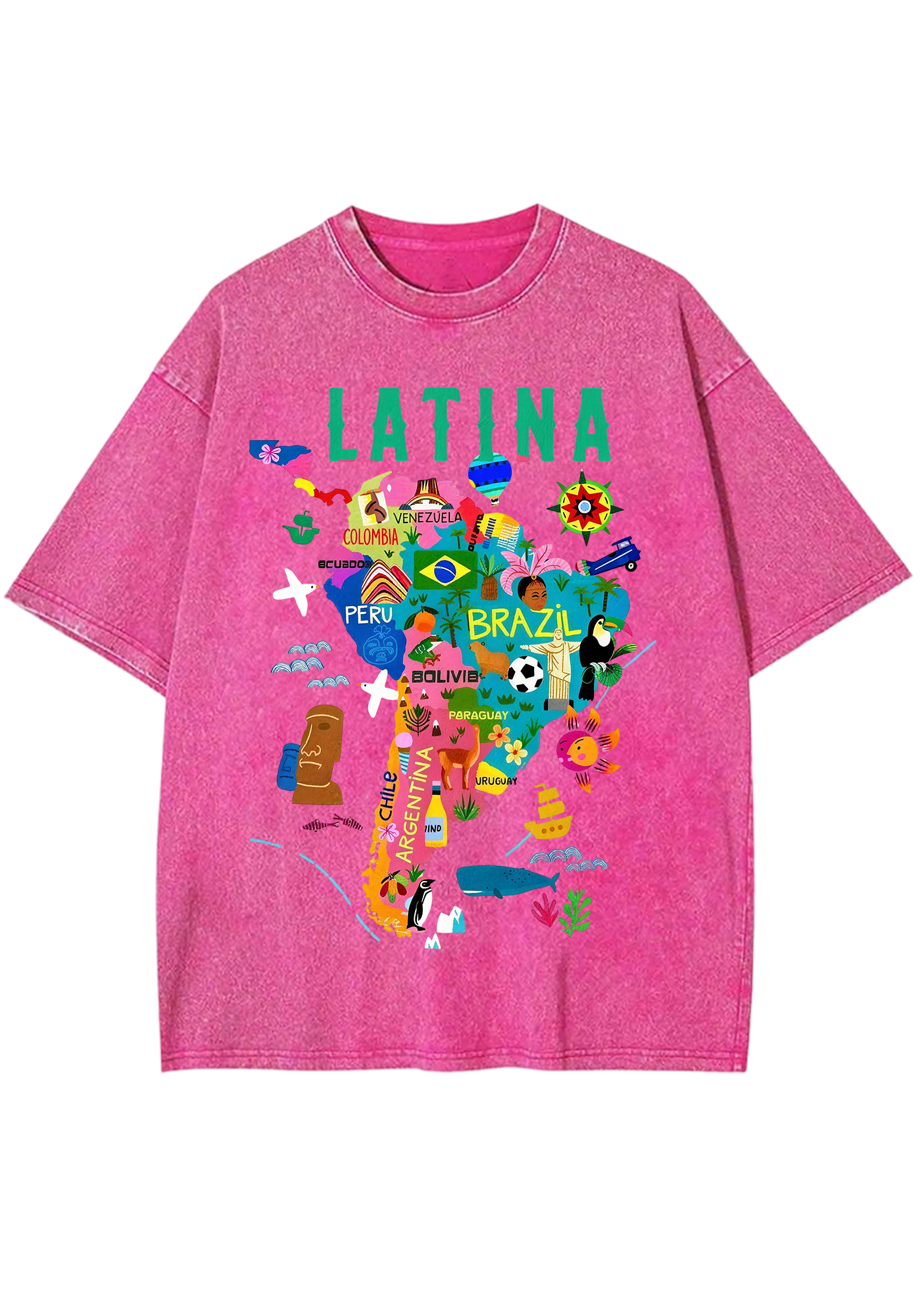 Latina Colombia Venezuela Washed Tee