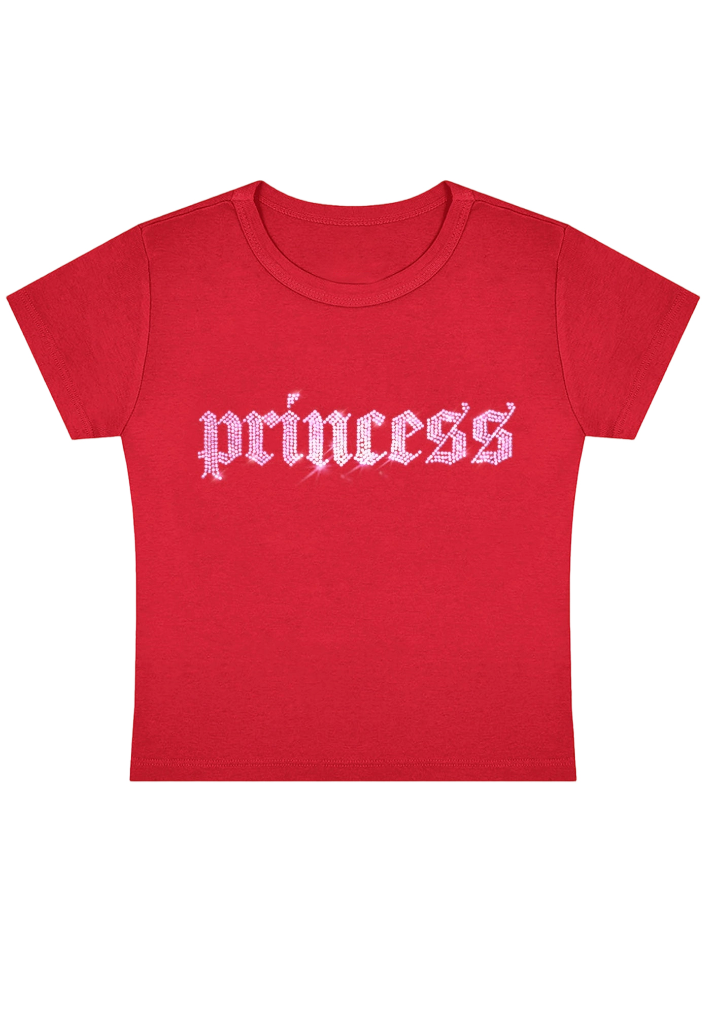 Princess Rhinestone Y2K Baby Tee