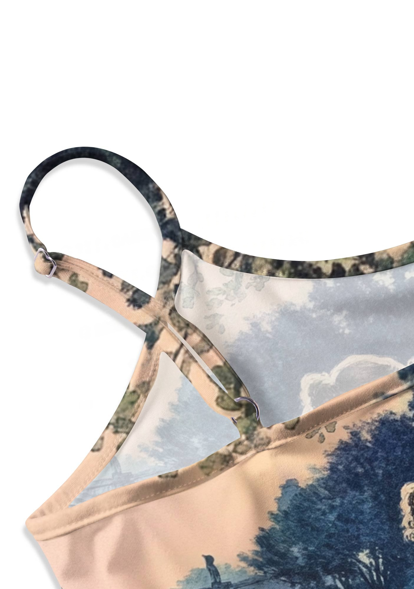 Renaissance Lesbian Love Y2K Print Cami Crop Top