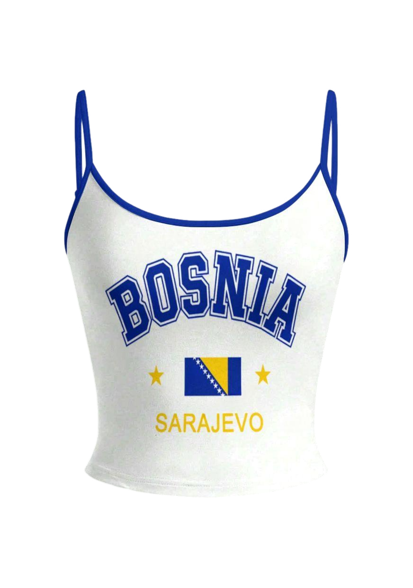 Bosnia Sarajevo Flag Tops & Elasticated Trousers Two-Piece Set