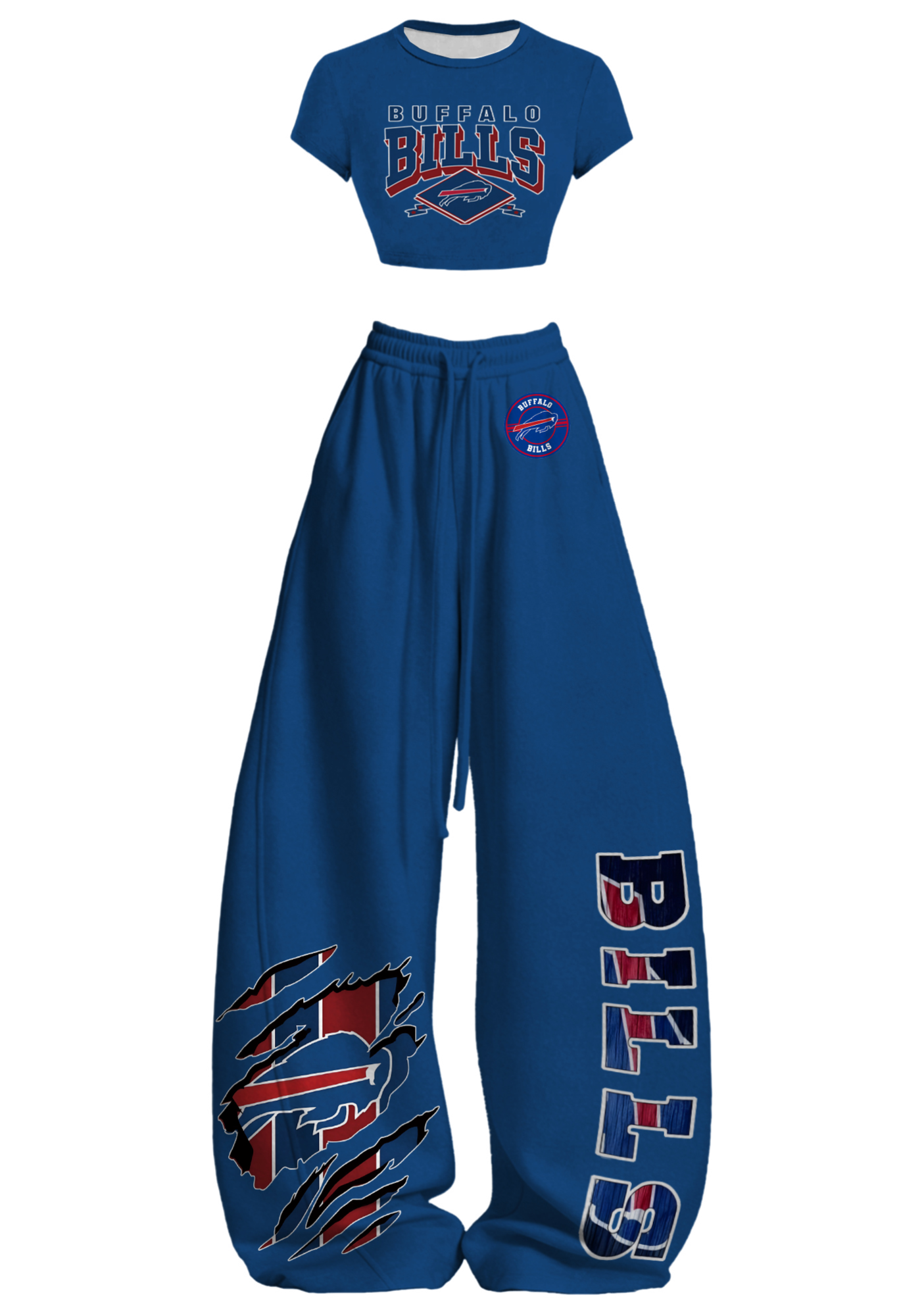Buffalo Bills Tops & Elasticated Trousers Two-Piece Set