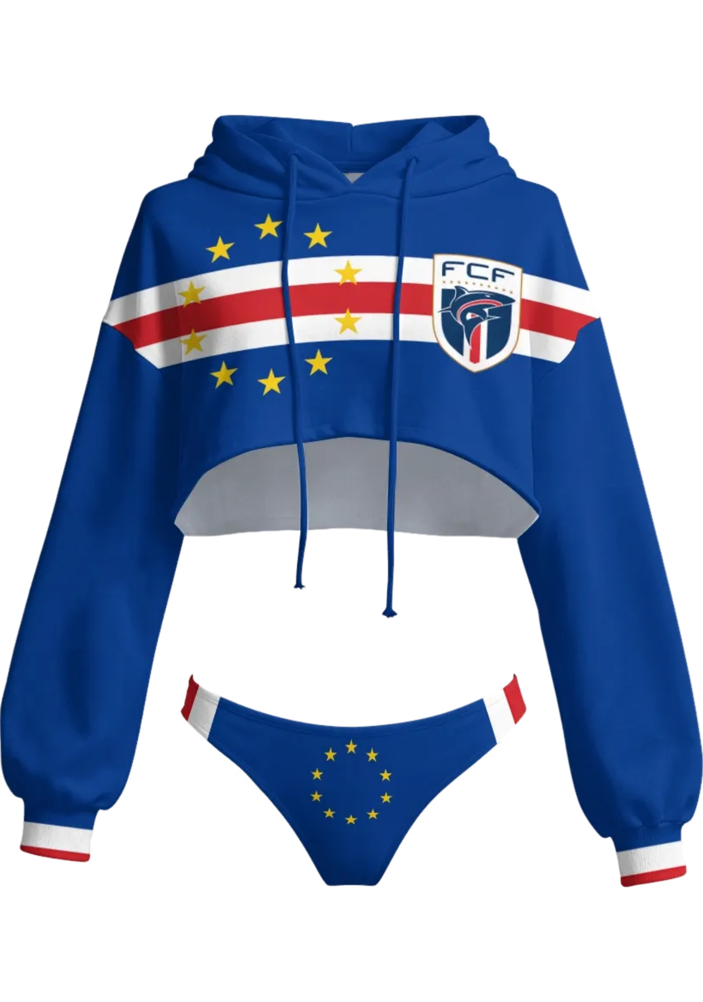 Cape Verde FCF Hooded Thicken Suit Set
