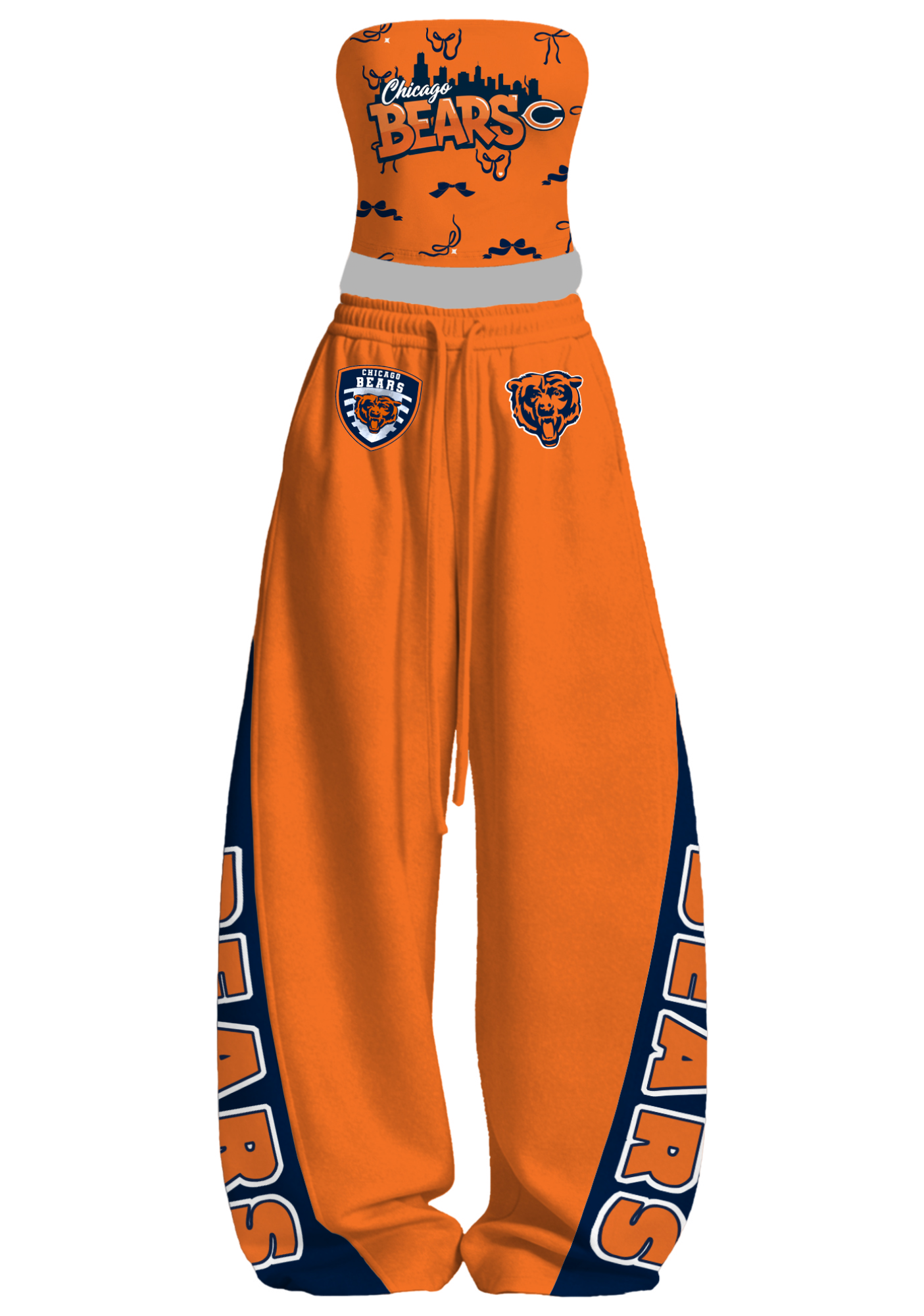 Chicago Bears Tops & Elasticated Trousers Two-Piece Set
