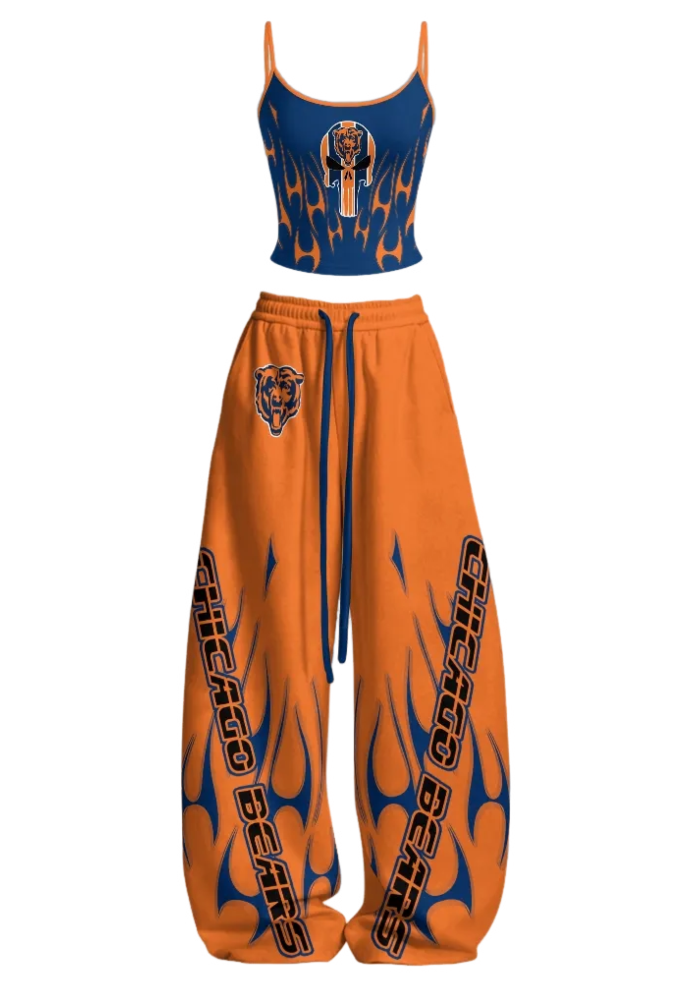 Chicago Bears Tops & Elasticated Trousers Two-Piece Set