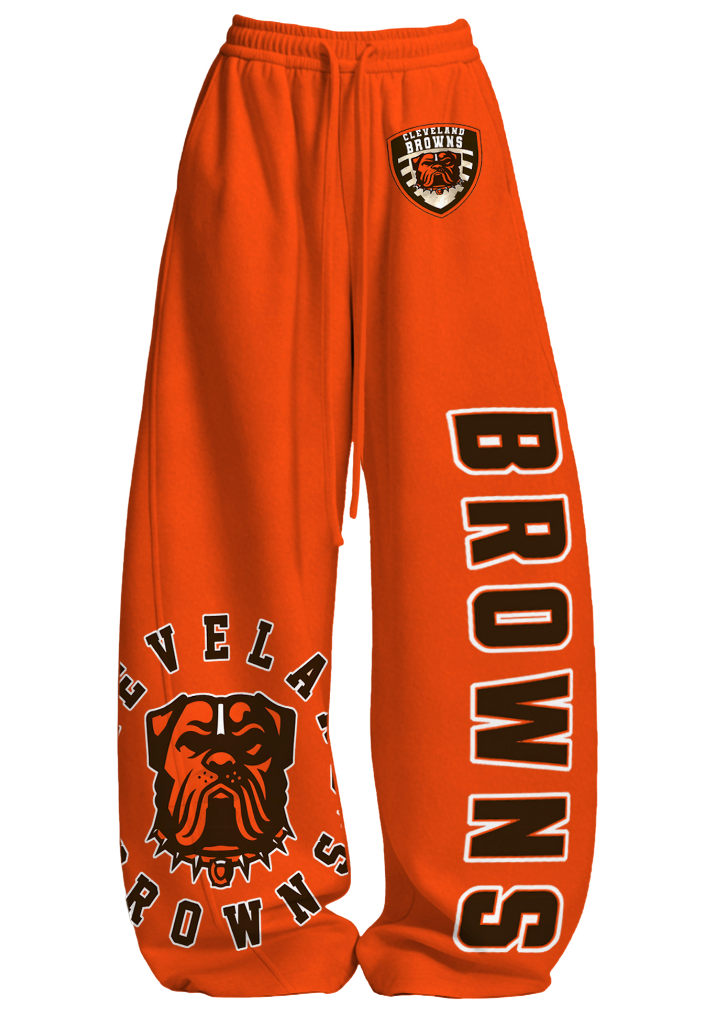 Cleveland Browns Tops & Elasticated Trousers Two-Piece Set