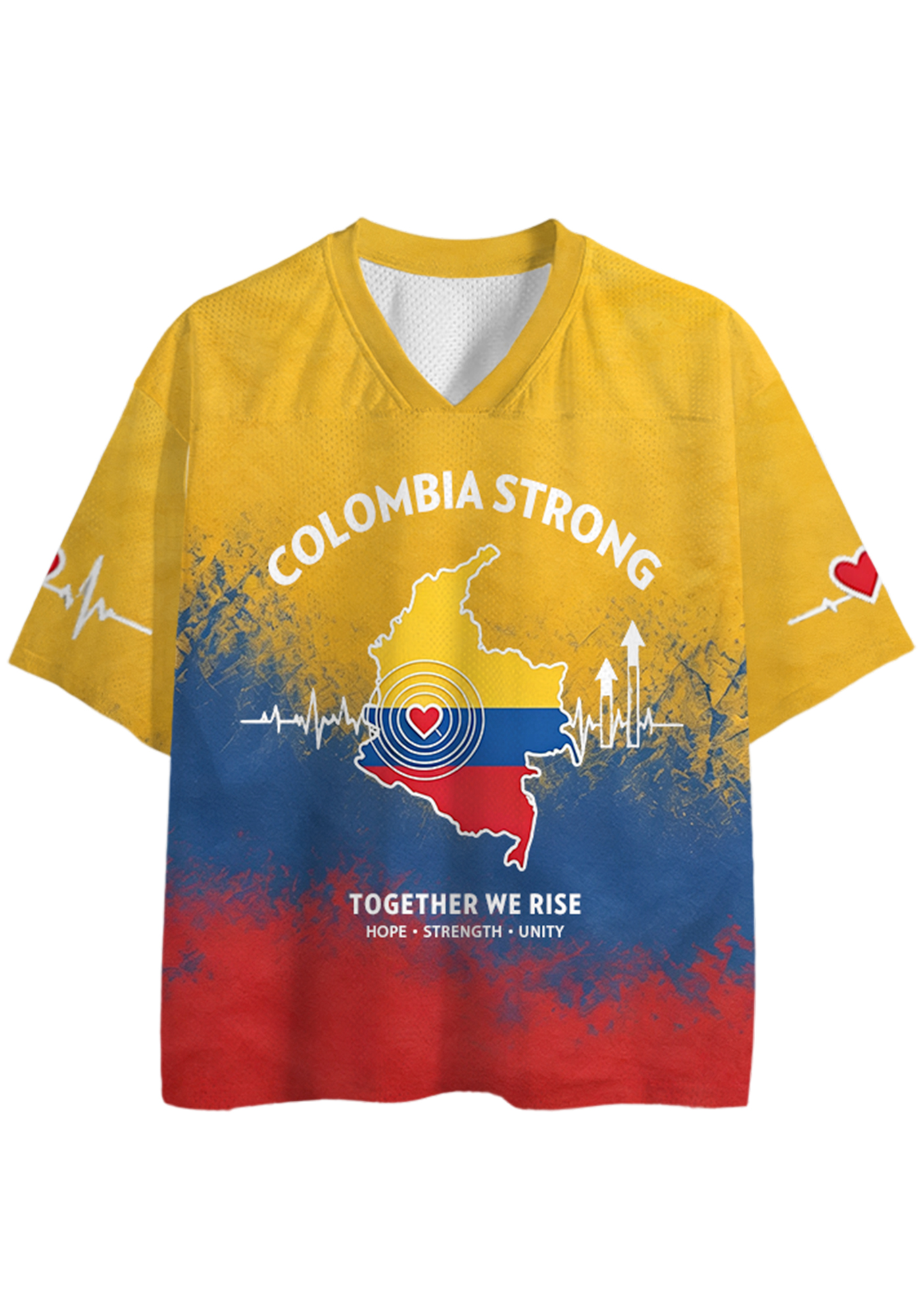 Colombia Strong Together We Rise Mesh Jersey Shirt
