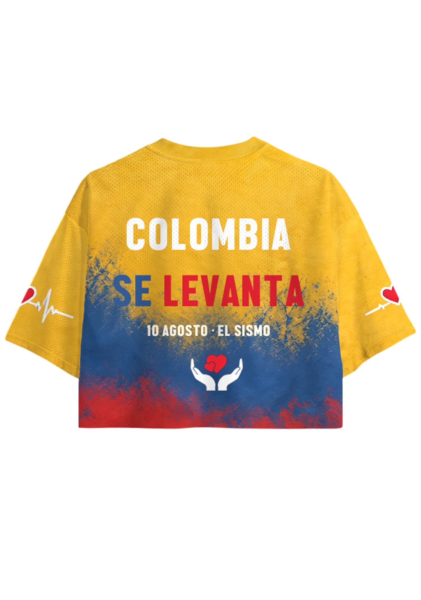 Colombia Strong Together We Rise Cropped Jersey Shirt