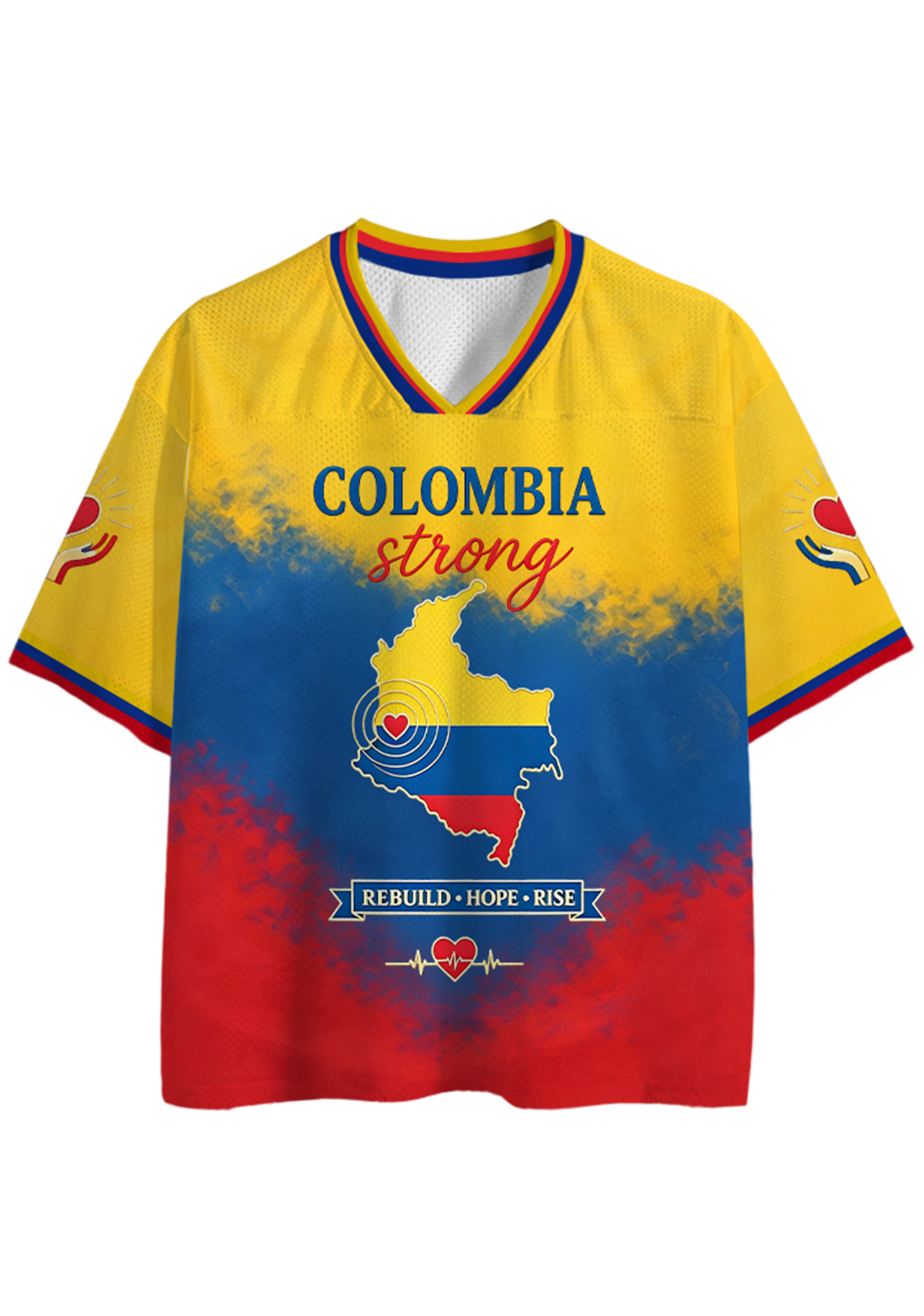 Colombia Strong Rebuild Hope Rise Mesh Jersey Shirt