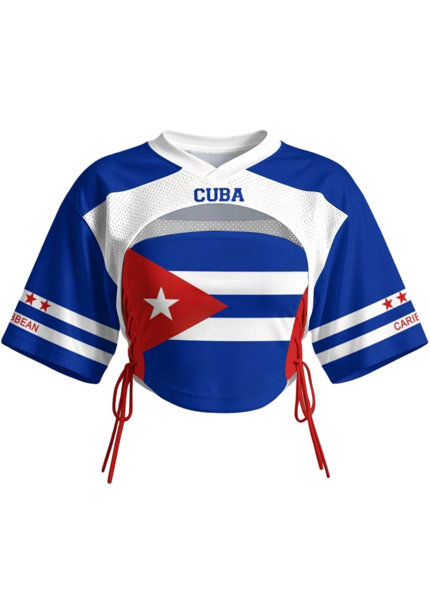 Cuba Caribbean Flag Side Tie Street Set