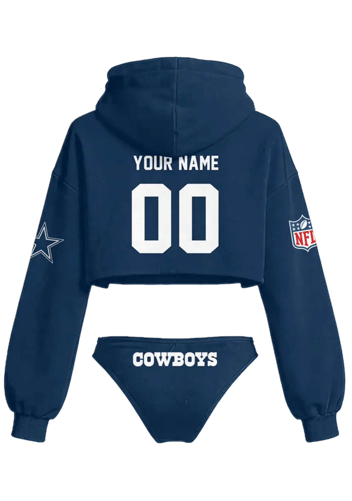 Custom Dallas Cowboys Hooded Thicken Suit Set