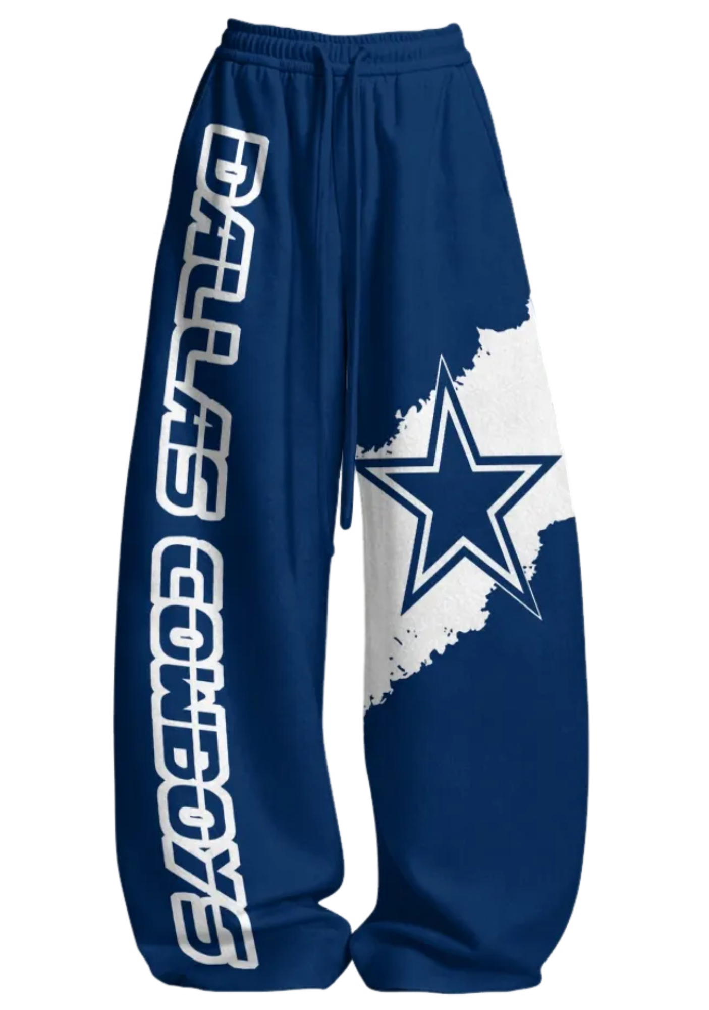 Dallas Cowboys White Tops & Elasticated Trousers Two-Piece Set