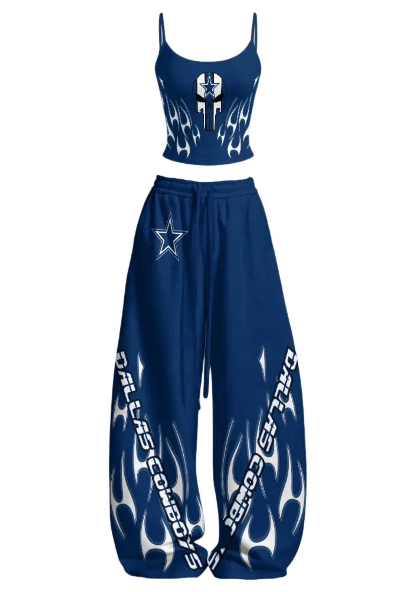 Dallas Cowboys Tops & Elasticated Trousers Two-Piece Set