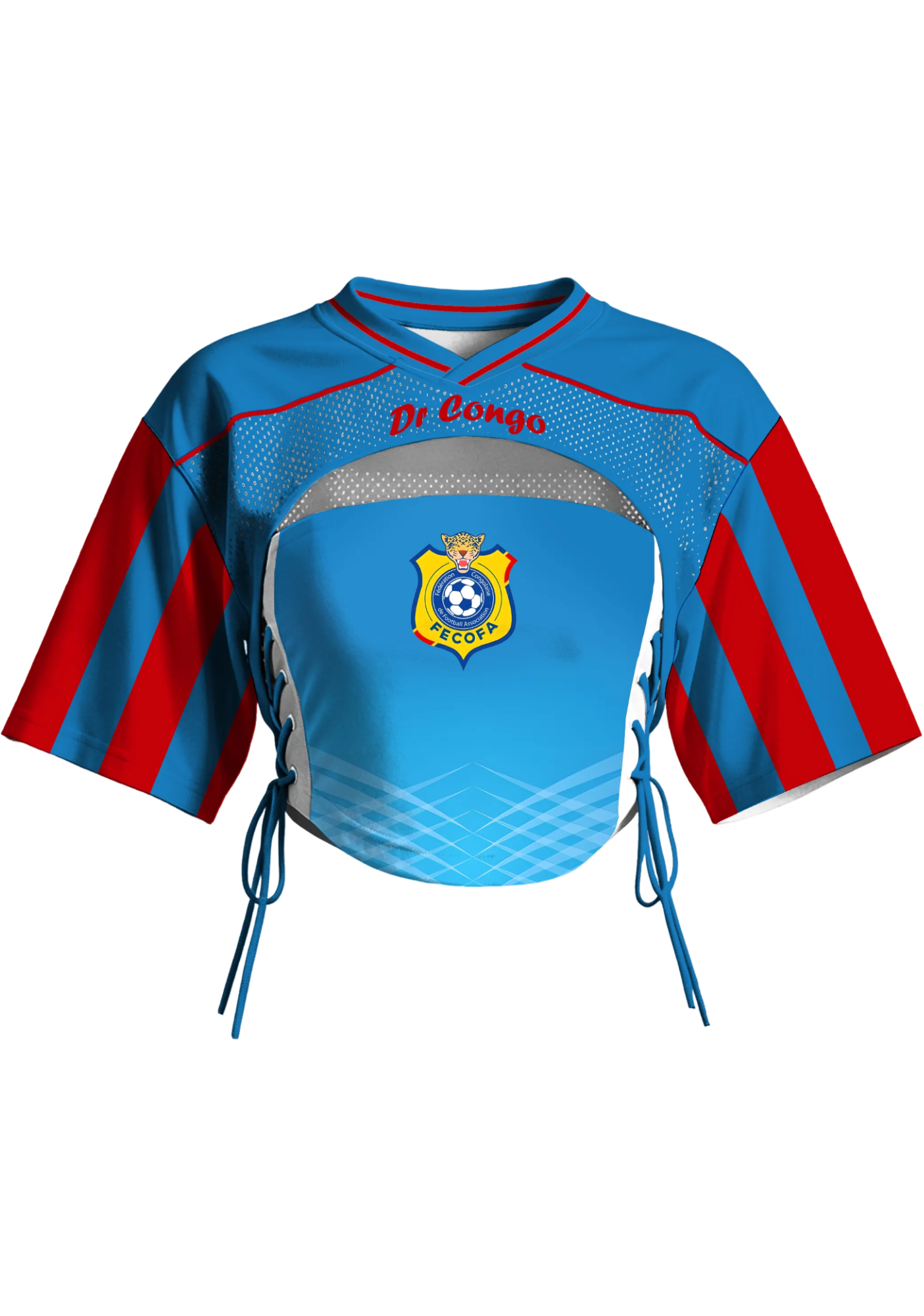 Cutout Crop DR Congo National Soccer Jersey