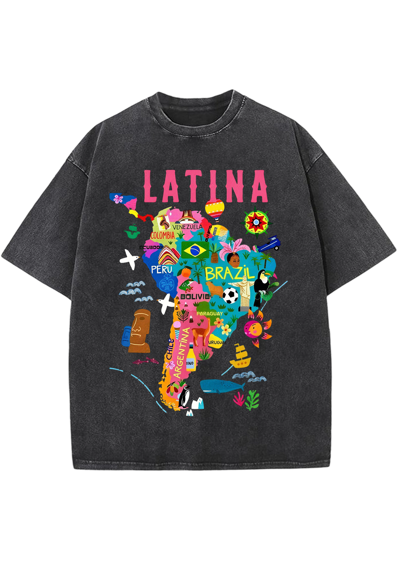 Latina Colombia Venezuela Washed Tee