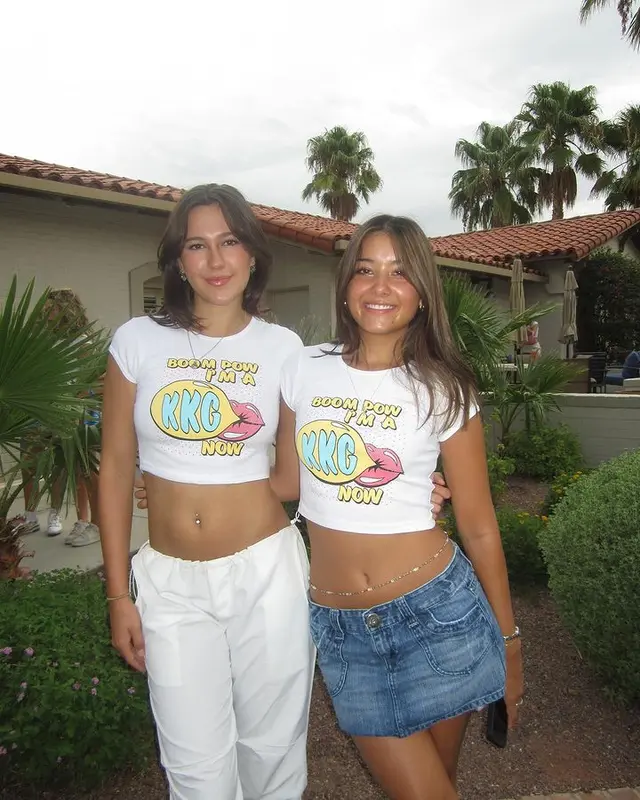 Custom Embroidered Y2K Baby Tee BFF Edition