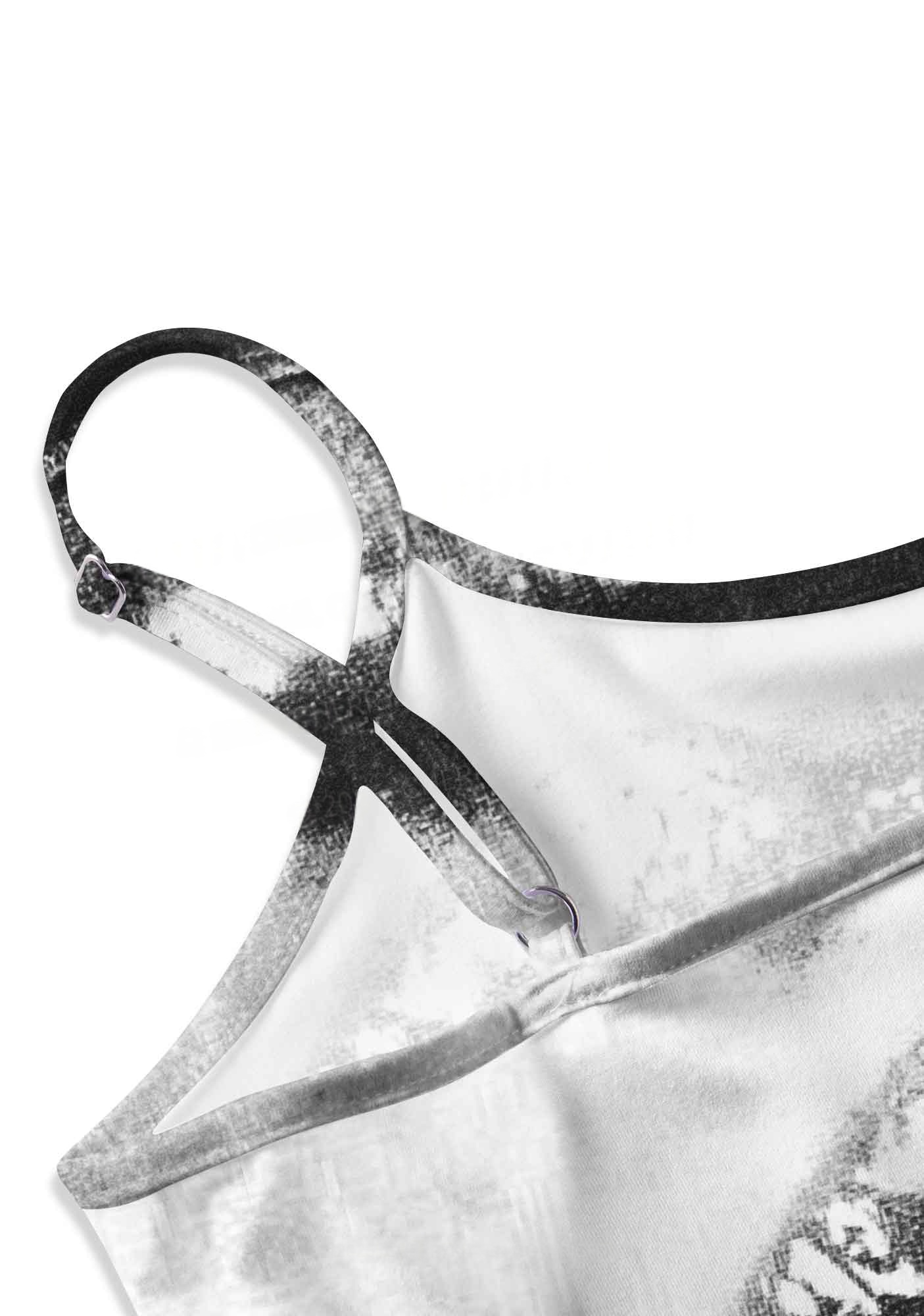 Vampire Fangs Y2K Print Cami Crop Top