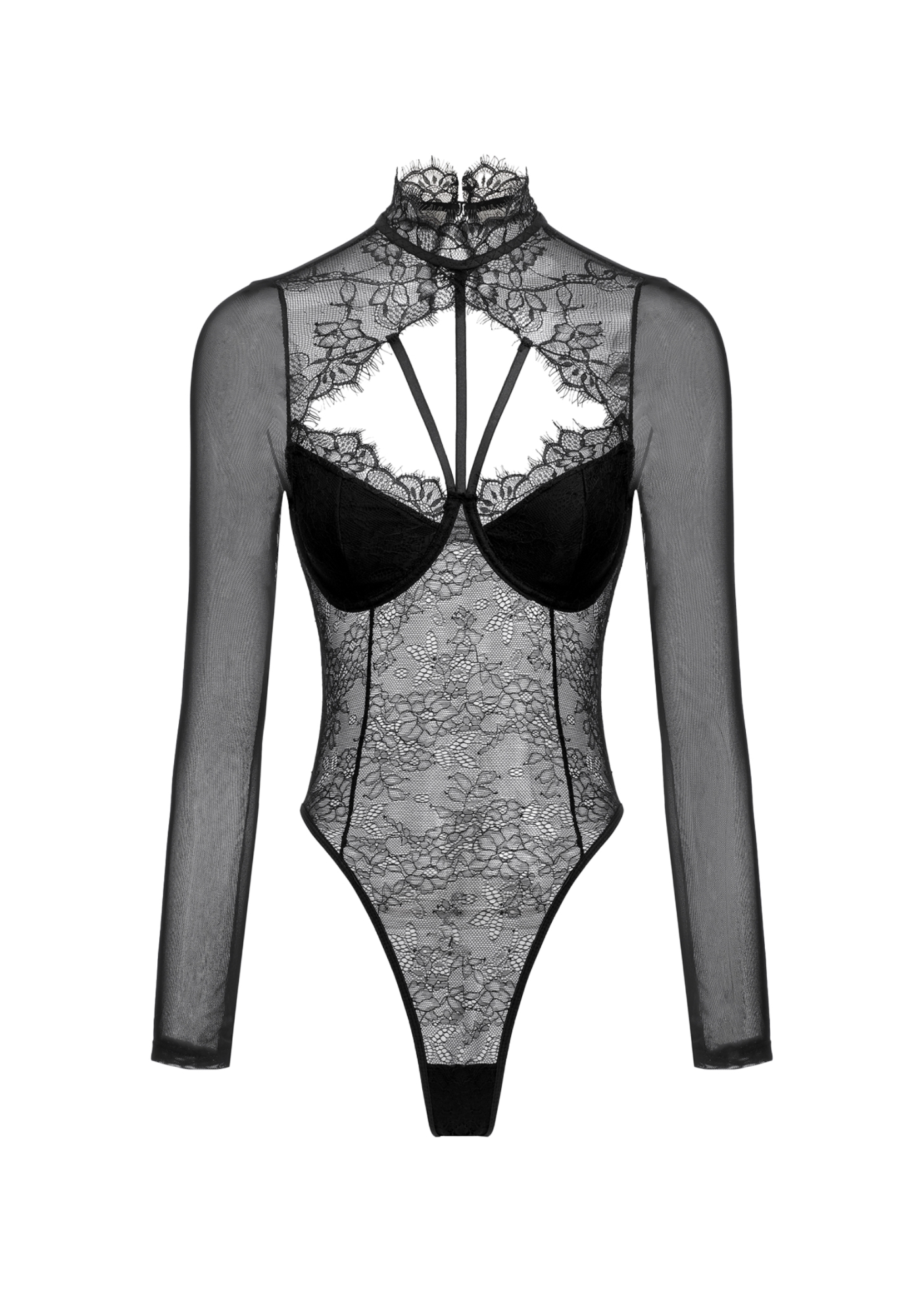 Hatsie Lace Long Sleeve Jumpsuit