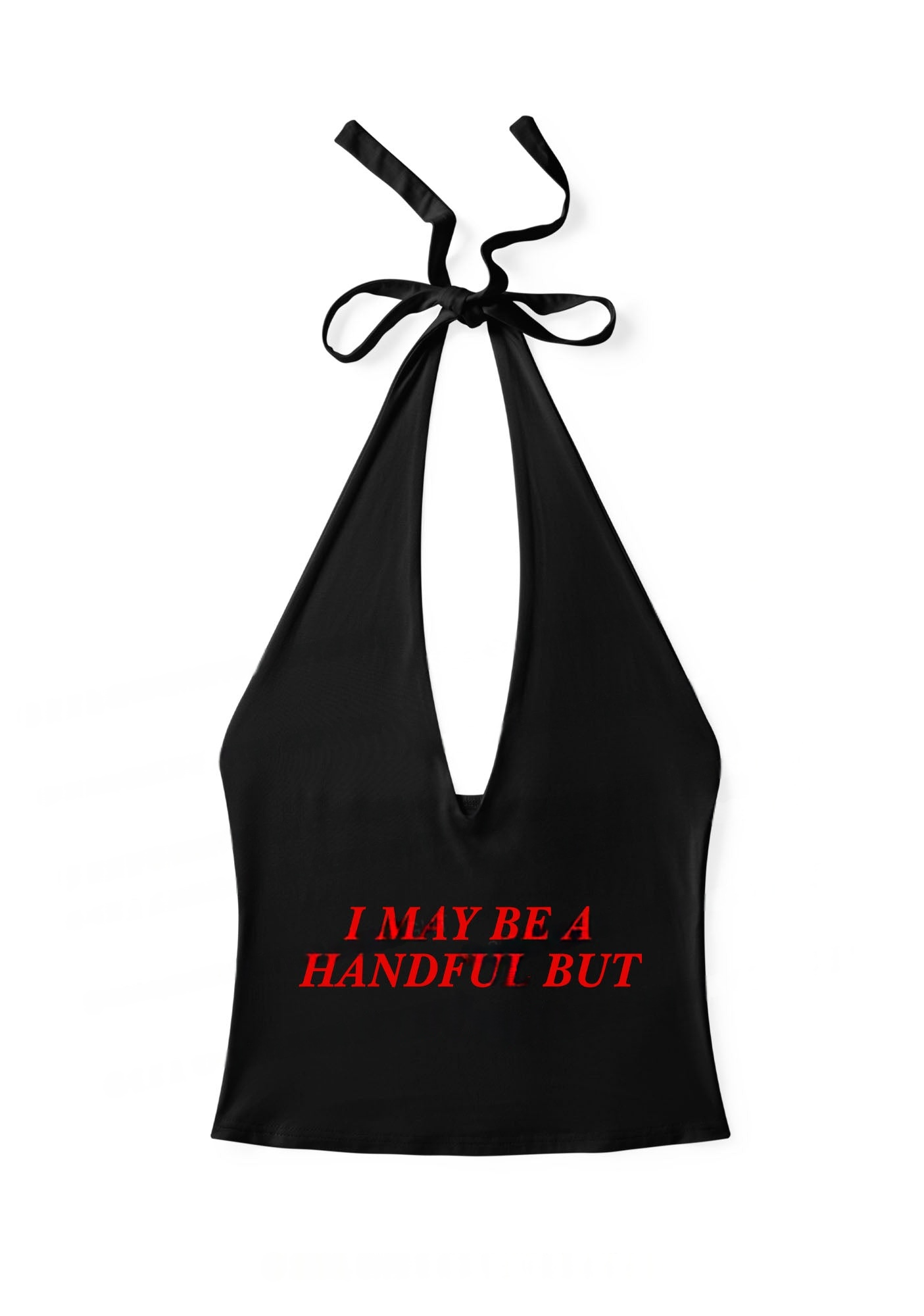 i-may-be-a-handful-y2k-halter-deep-v-neck-cami