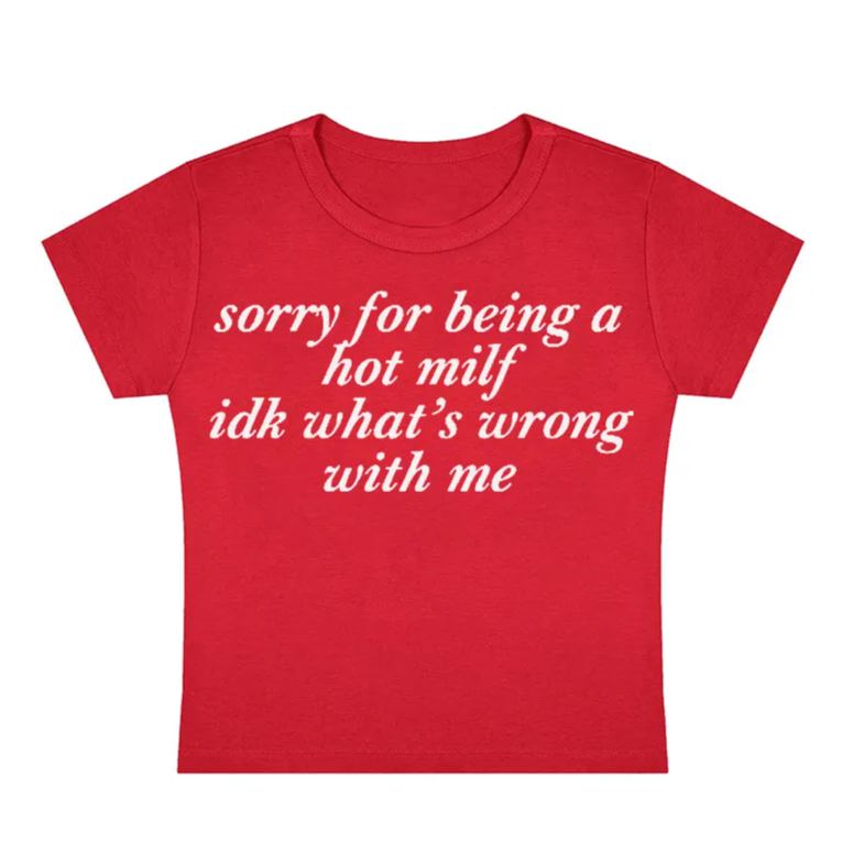 [Copy]Cxxty Printed Y2K Baby Tee
