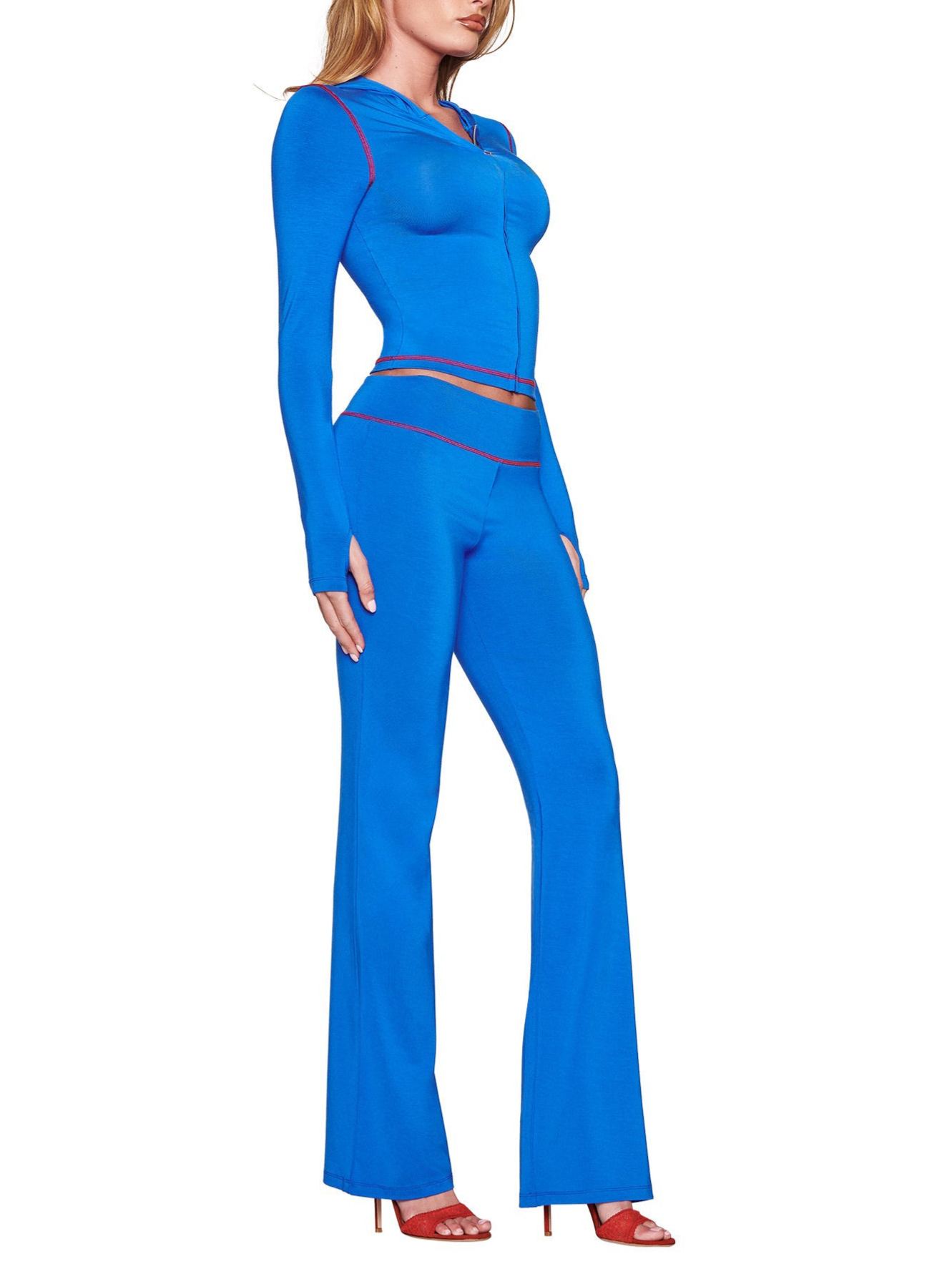 [Copy]Baddie Style Slim Fit 2 Piece Y2K Zip Up Tracksuit