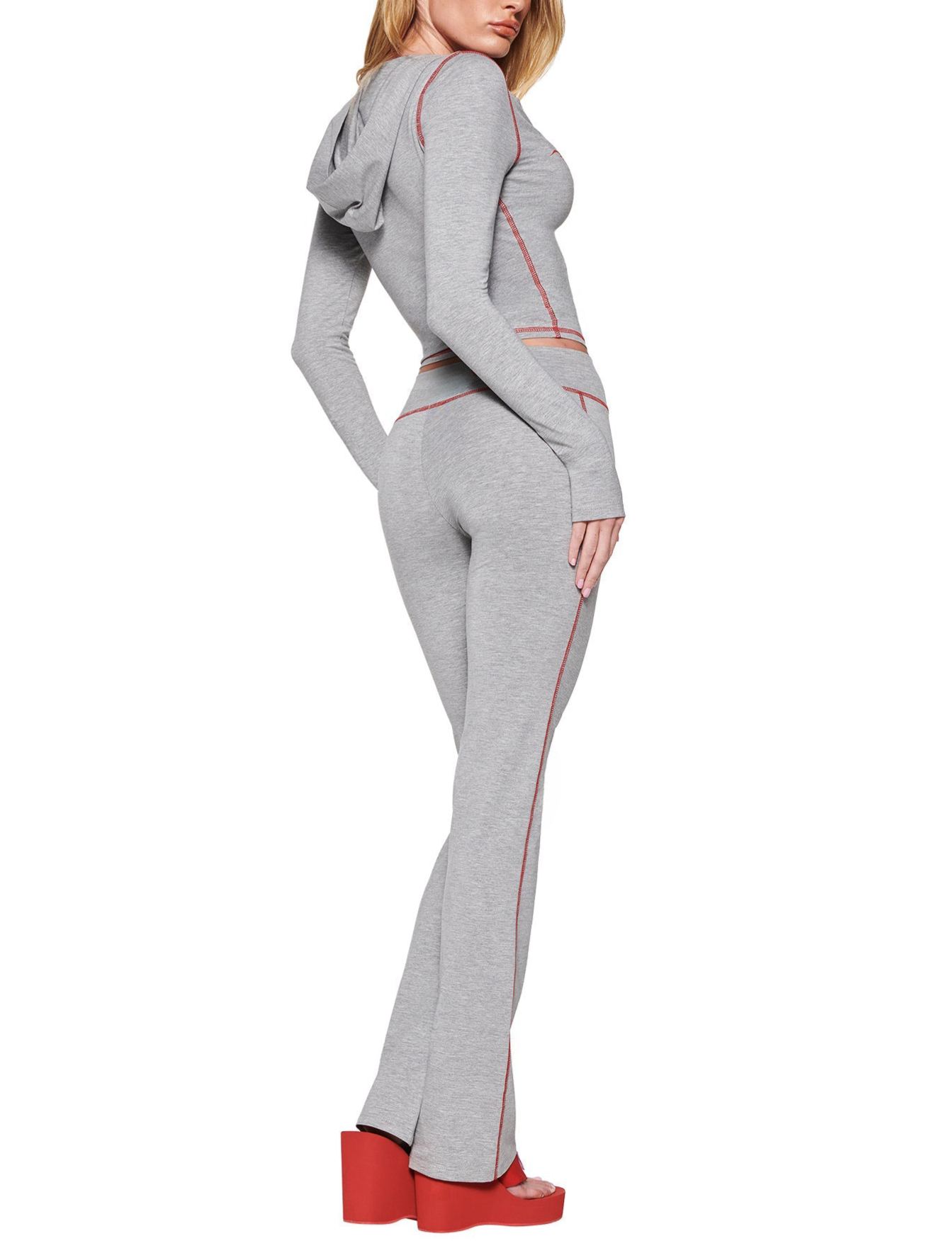 Baddie Style Slim Fit 2 Piece Y2K Zip Up Tracksuit