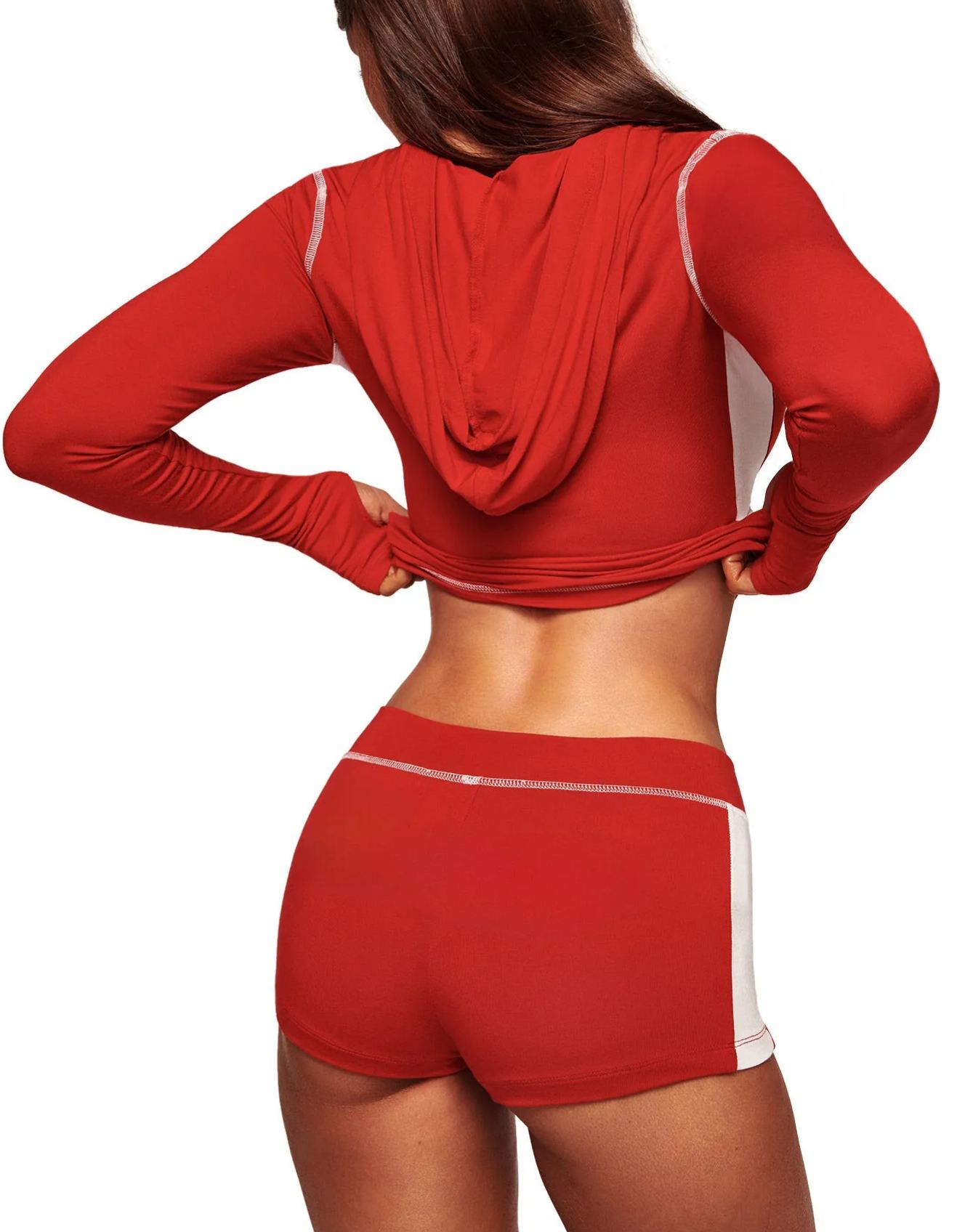 [Copy]Baddie Style Slim Fit 2 Piece Y2K Zip Up Tracksuit