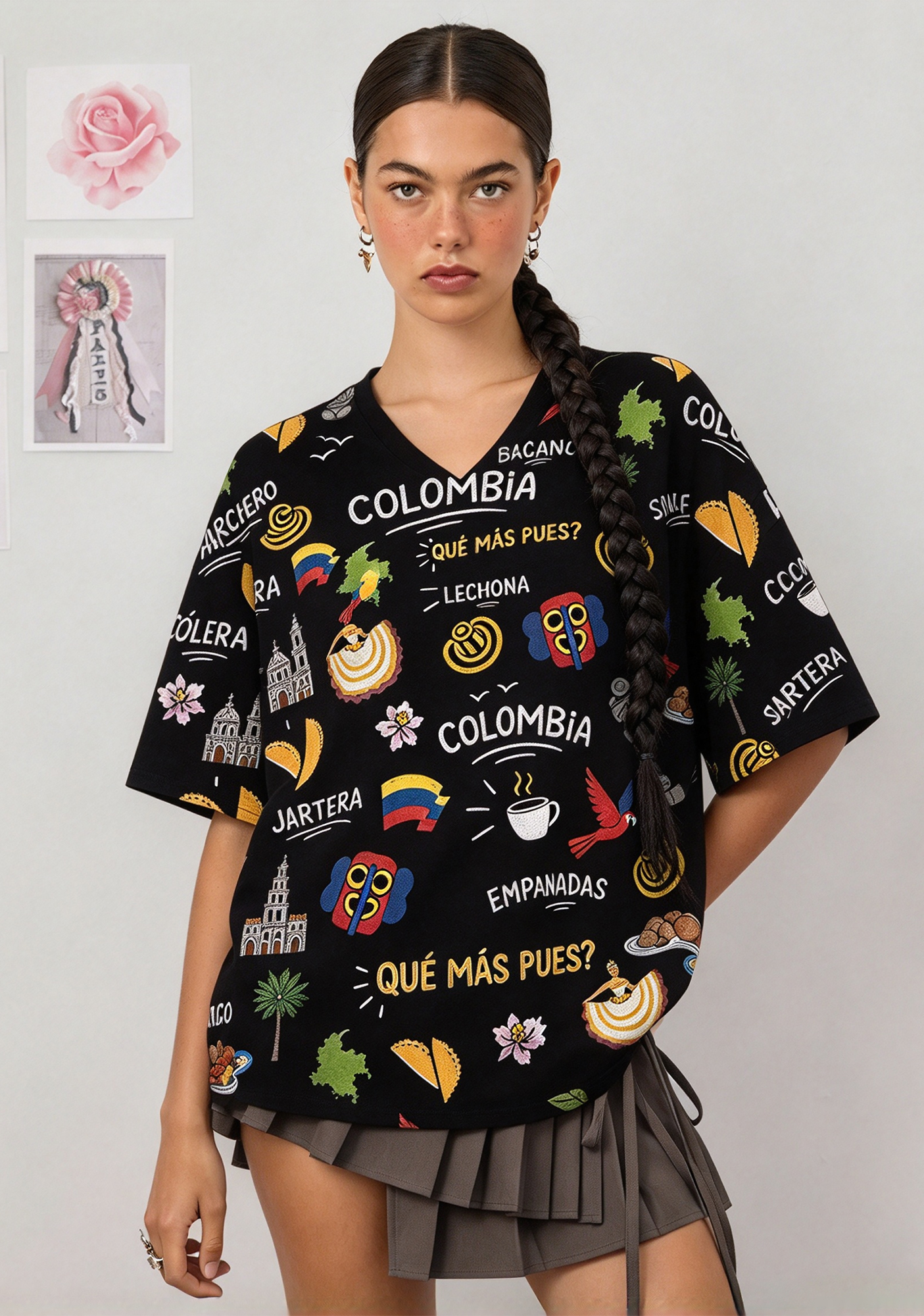 Colombia Culture Doodle All Over Print Mesh Jersey Shirt