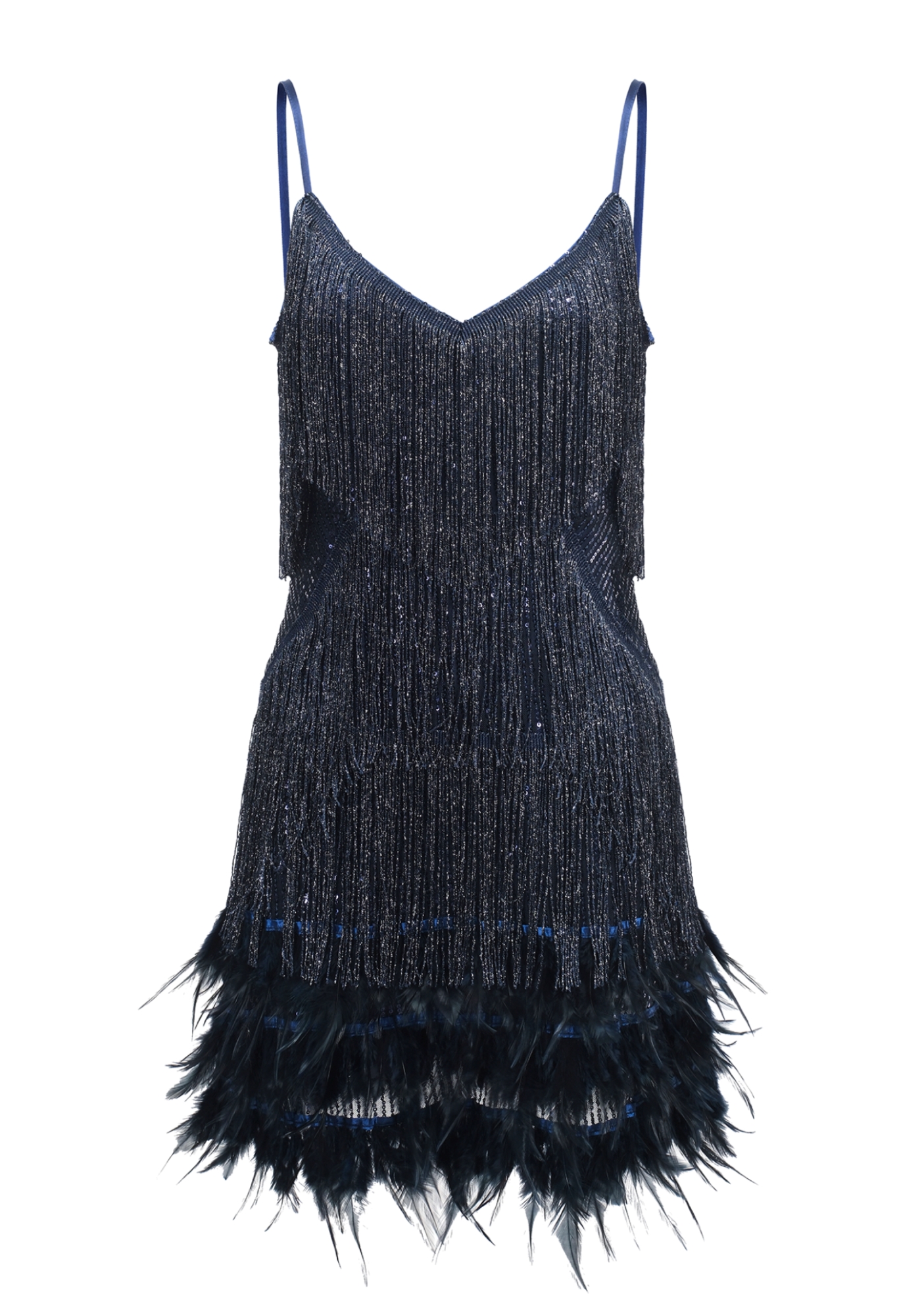 Kamo Sequin Fringes Mini Dress