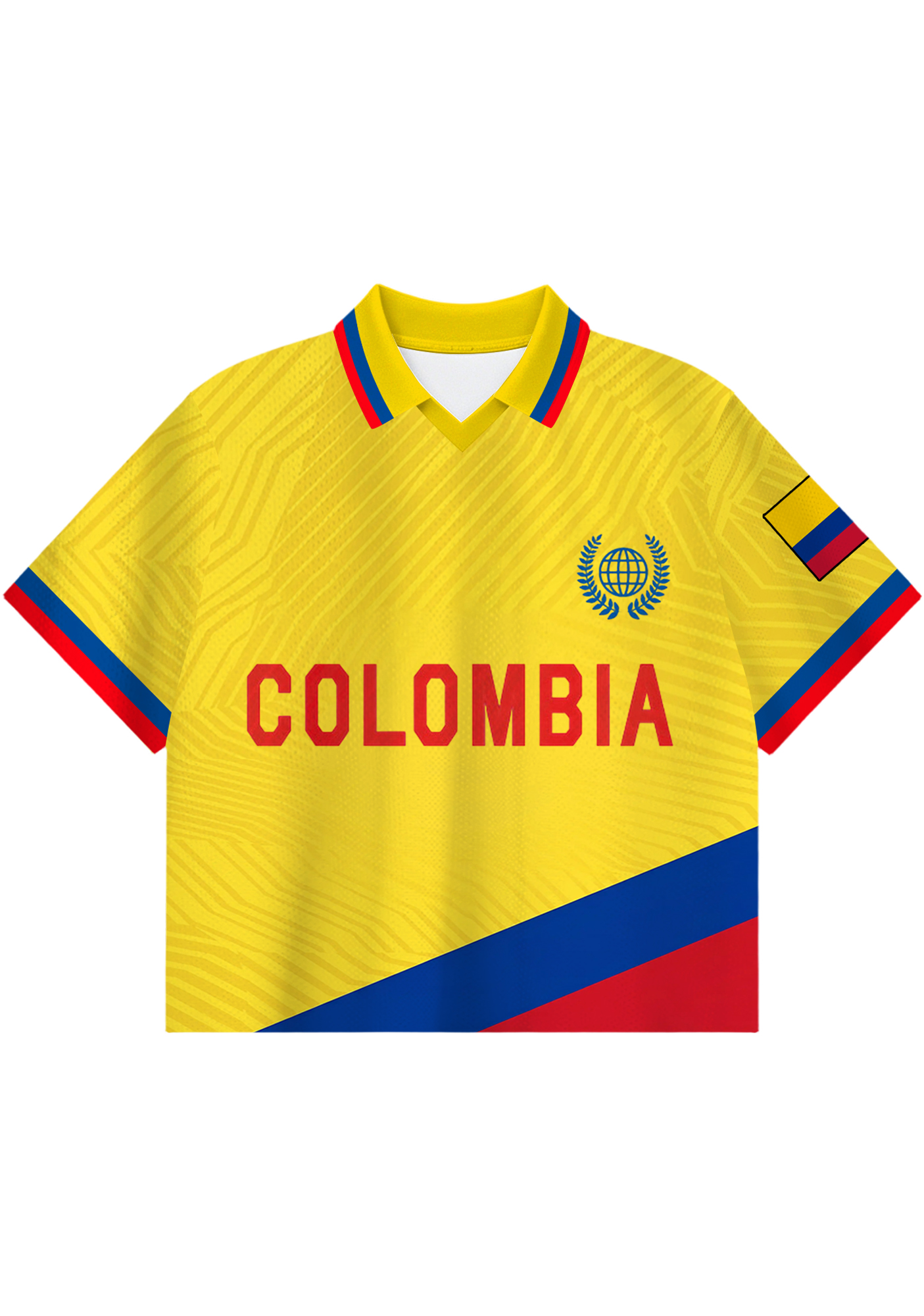 Colombia National Team Fan Crop Mesh Jersey Shirts