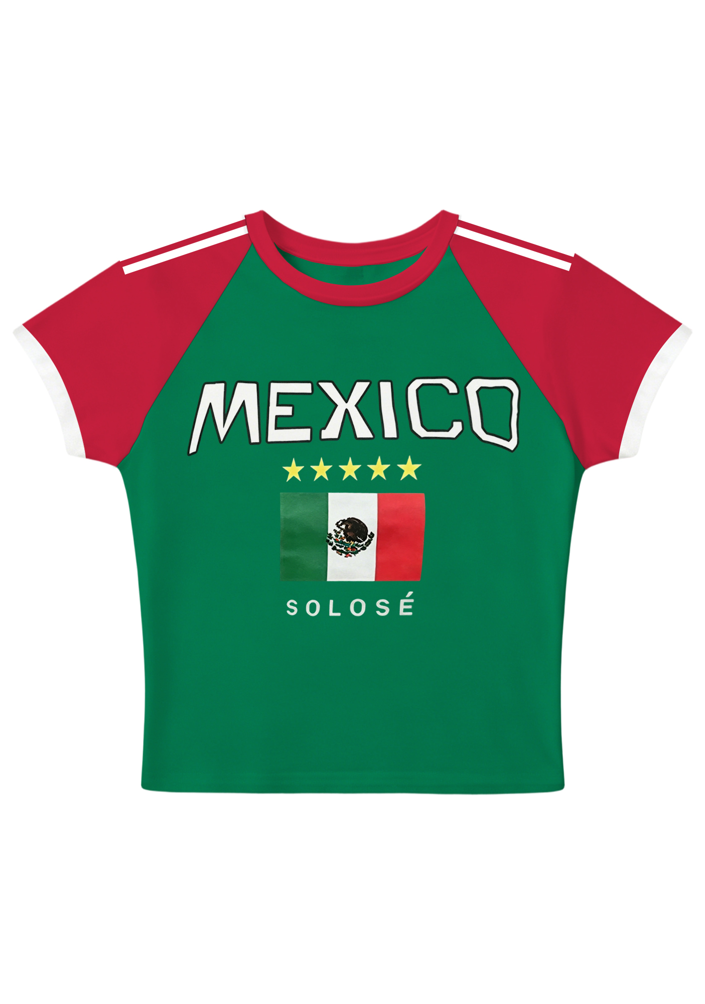 FIFA Mexico Womens Crop Raglan Tee