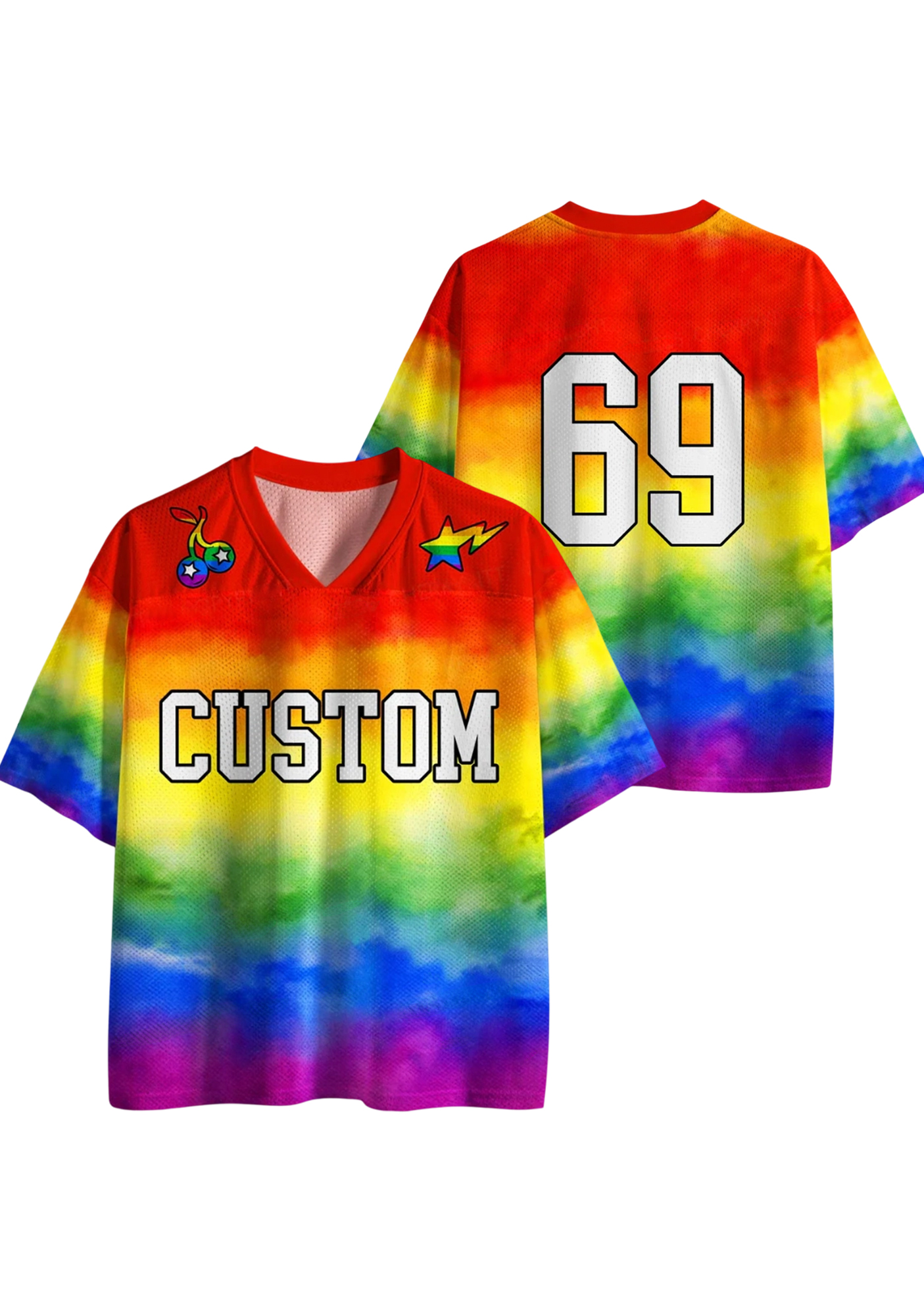 Custom Rainbow Flag Colors Pride Y2K Sport Jersey Shirts