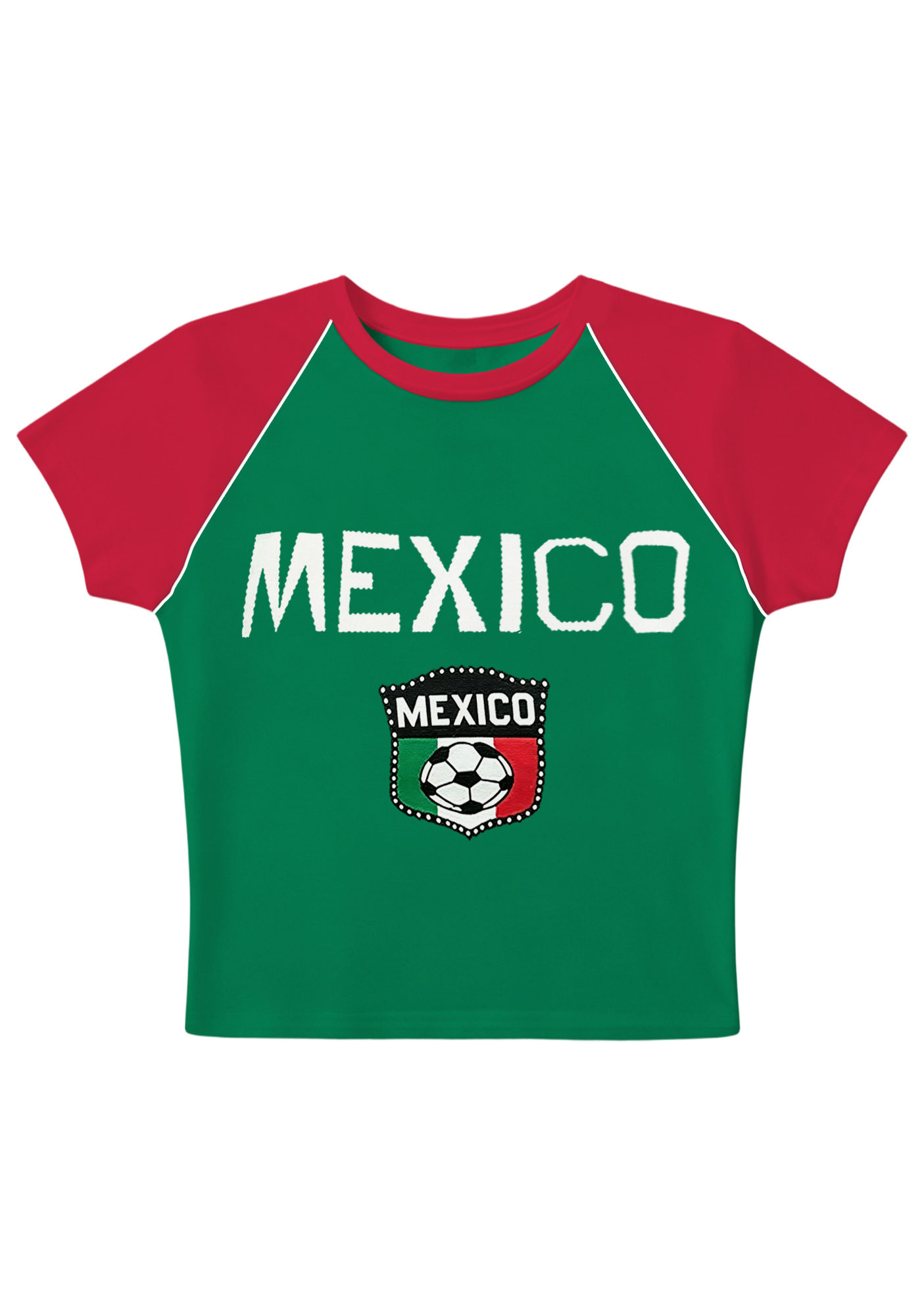FIFA Mexico Womens Crop Raglan Tee