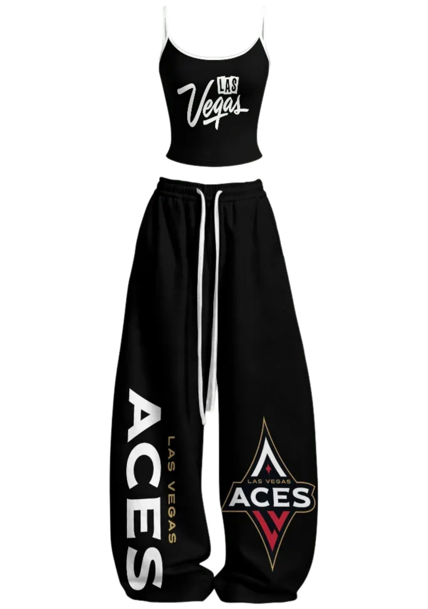 Las Vegas Aces Tops & Elasticated Trousers Two-Piece Set