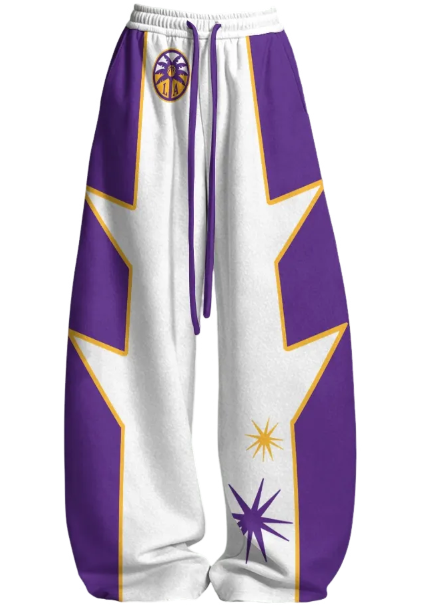 Los Angeles Sparks Tops & Elasticated Trousers Two-Piece Set