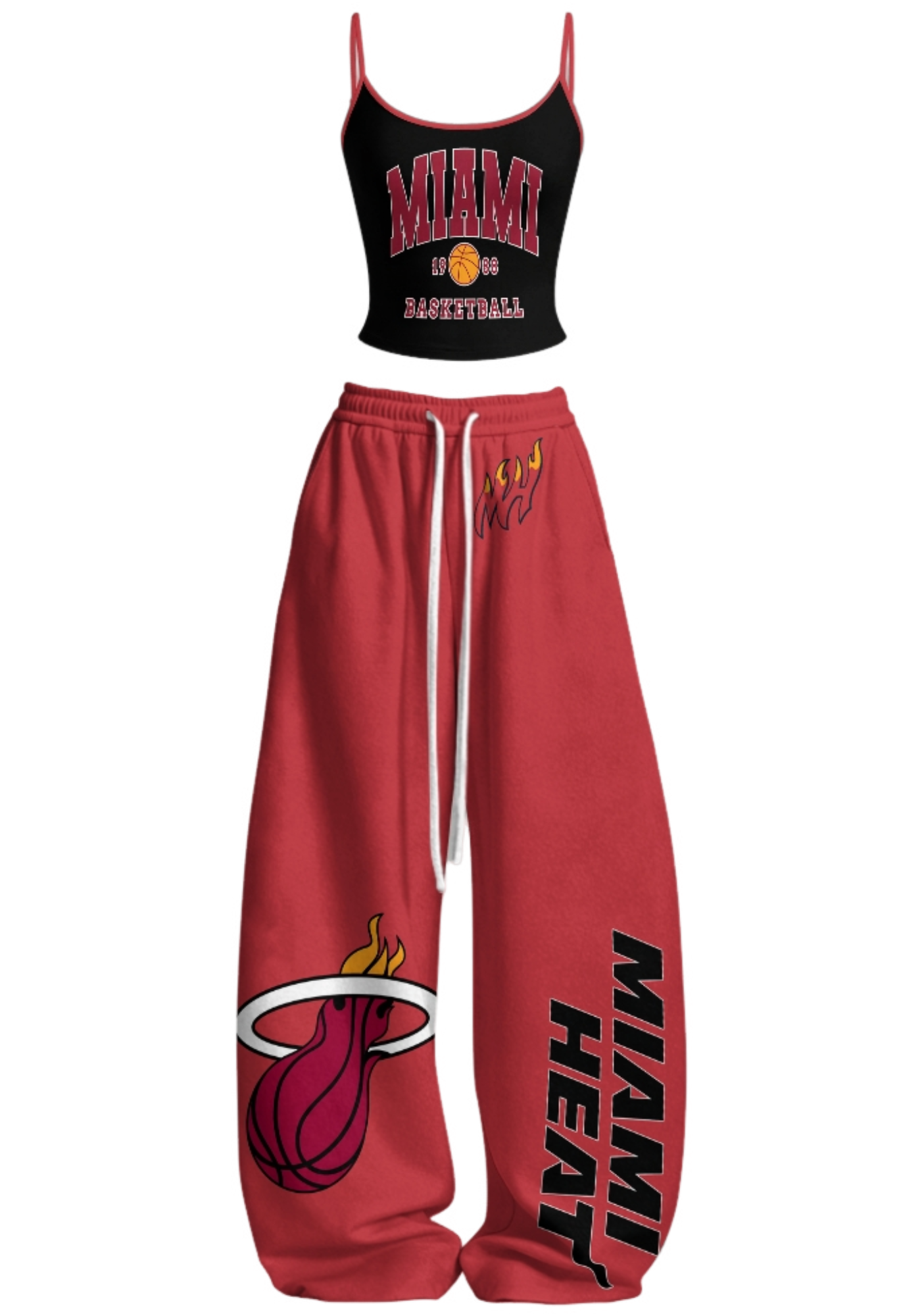 Miami Heat Tops & Elasticated Trousers Two-Piece Set
