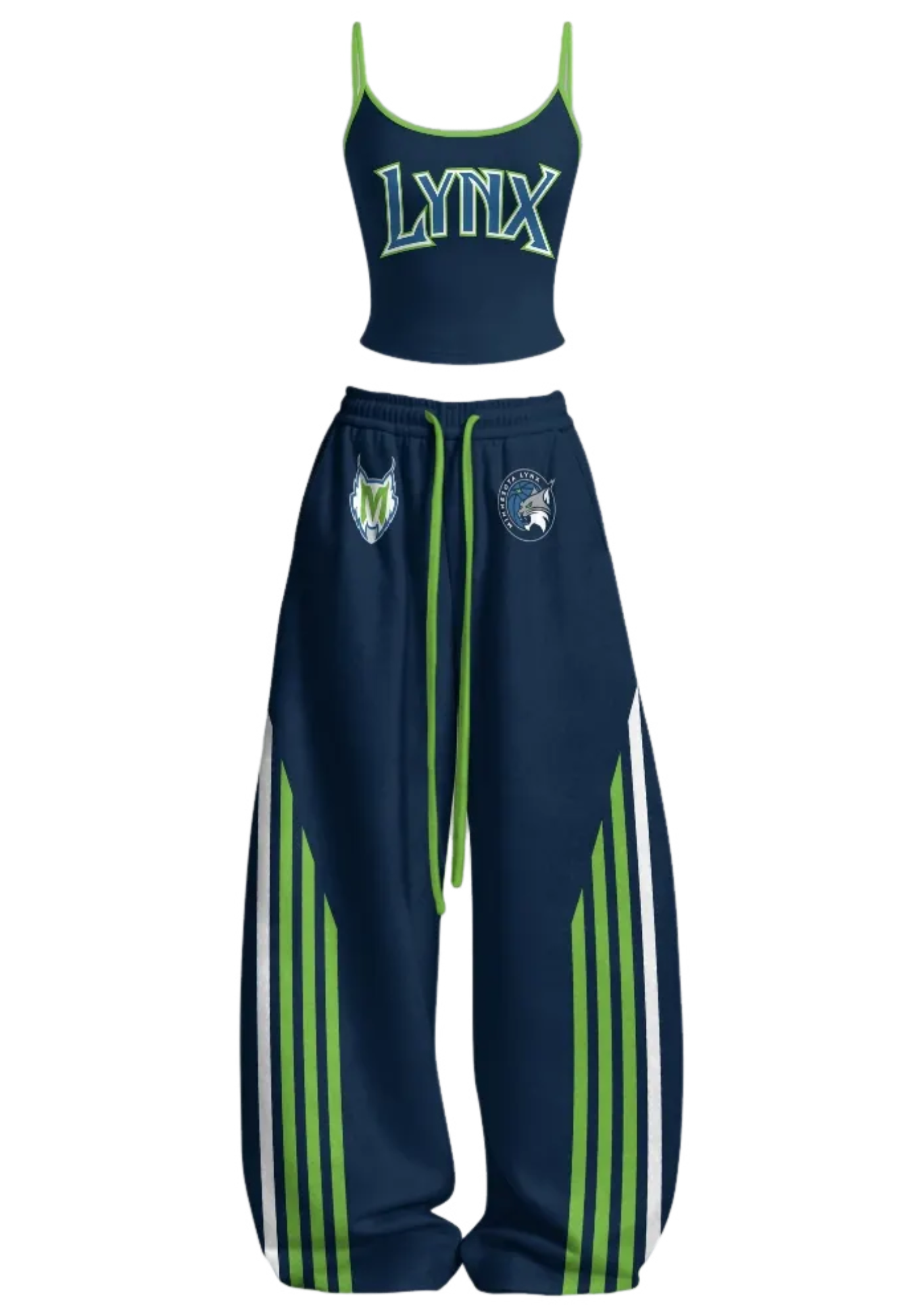 Minnesota Lynx Tops & Elasticated Trousers Two-Piece Set