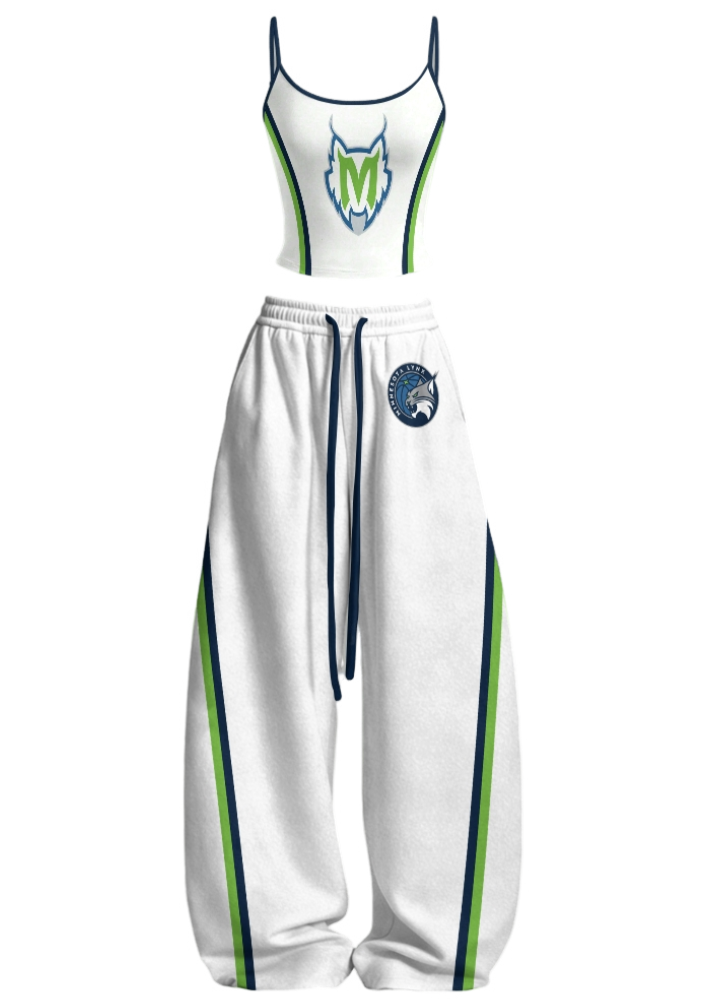 Minnesota Lynx Tops & Elasticated Trousers Two-Piece Set