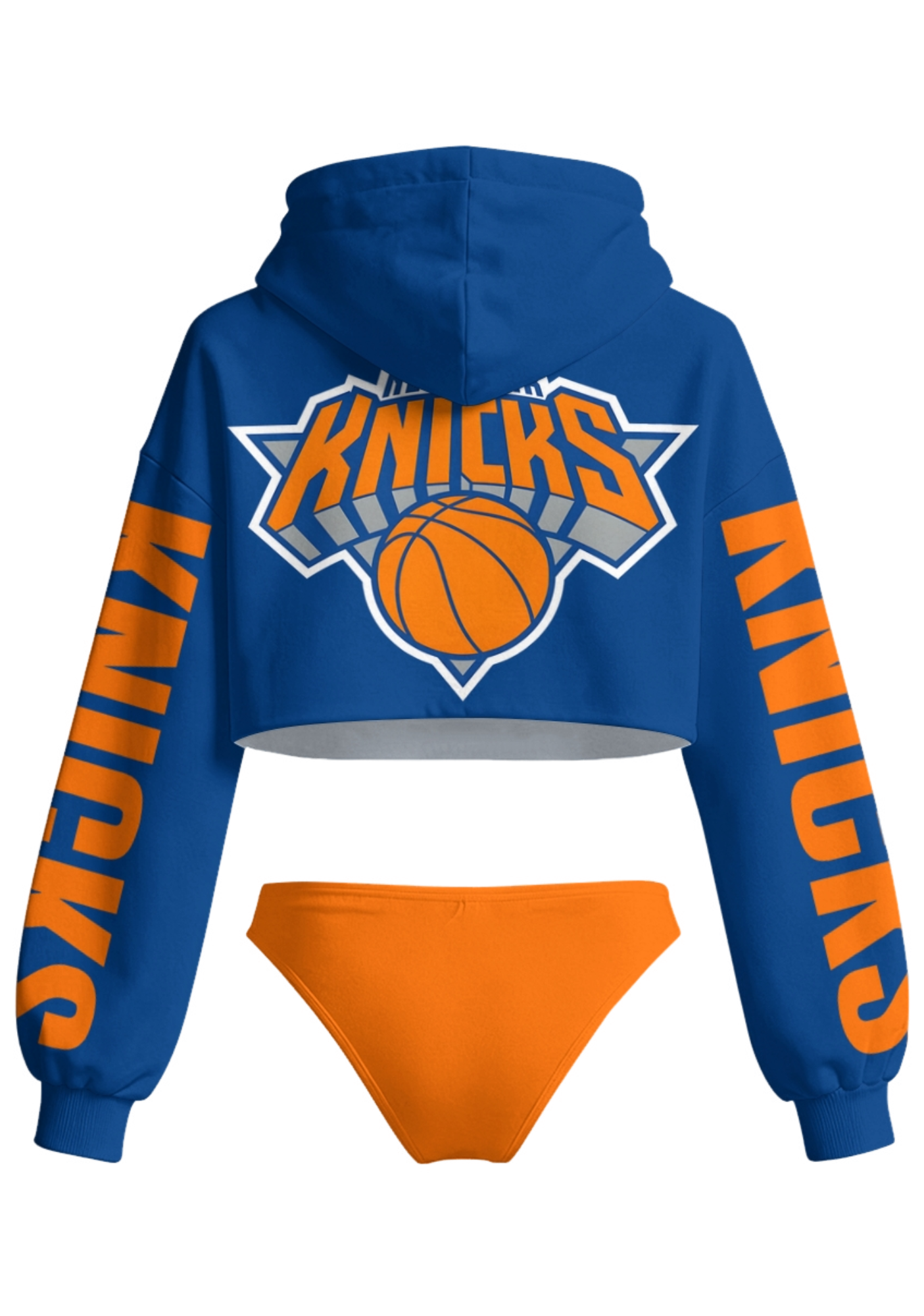 NY Knicks Daisy Floral Hooded Thicken Suit Set