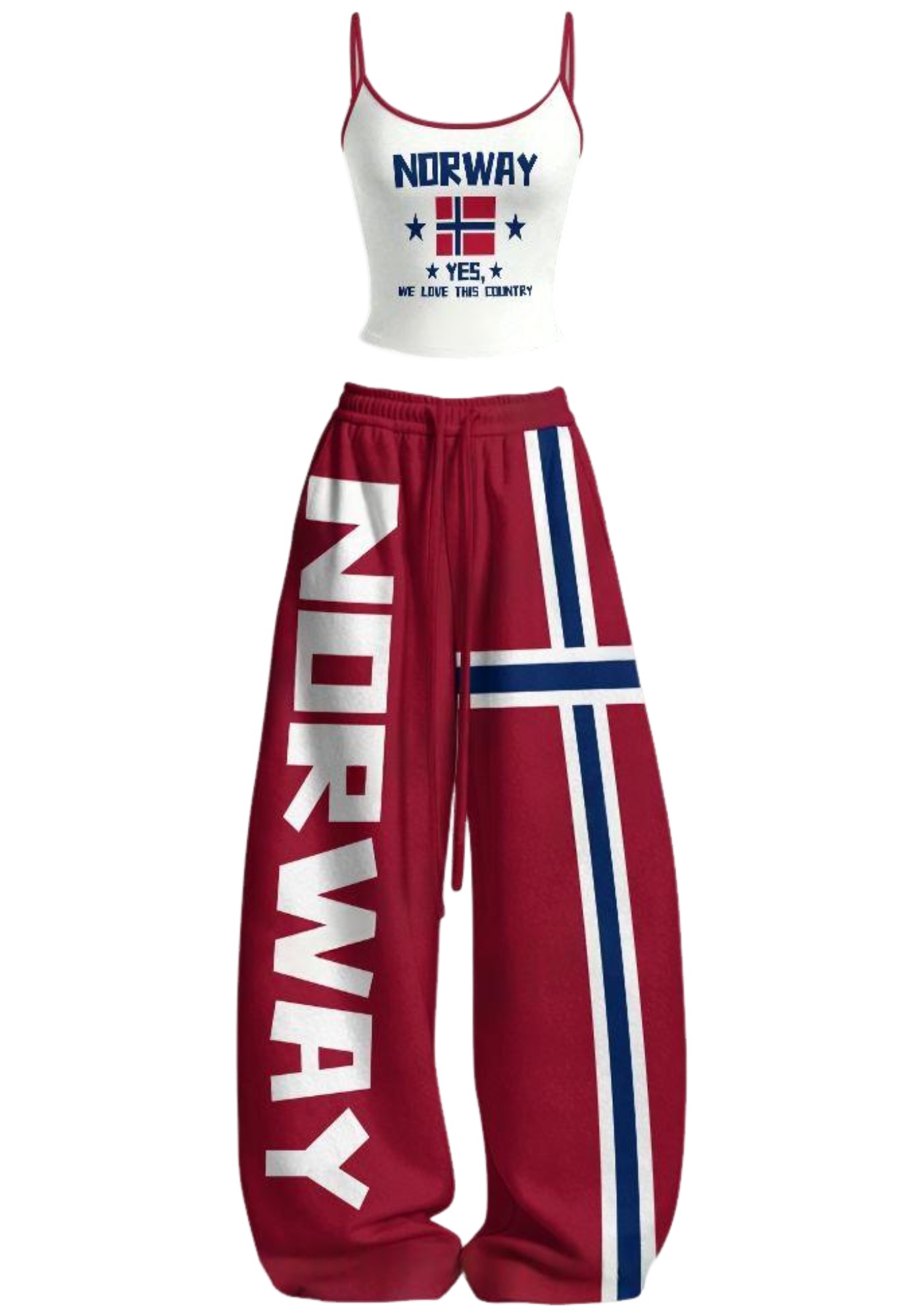 Norwegian Pride Tops & Elasticated Trousers Two-Piece Set