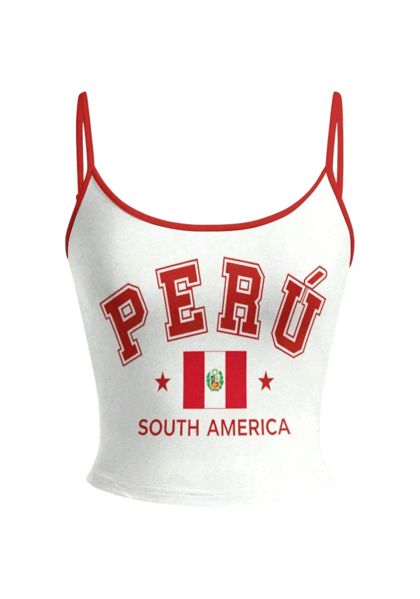 Peru Flag Tops & Elasticated Trousers Two-Piece Set