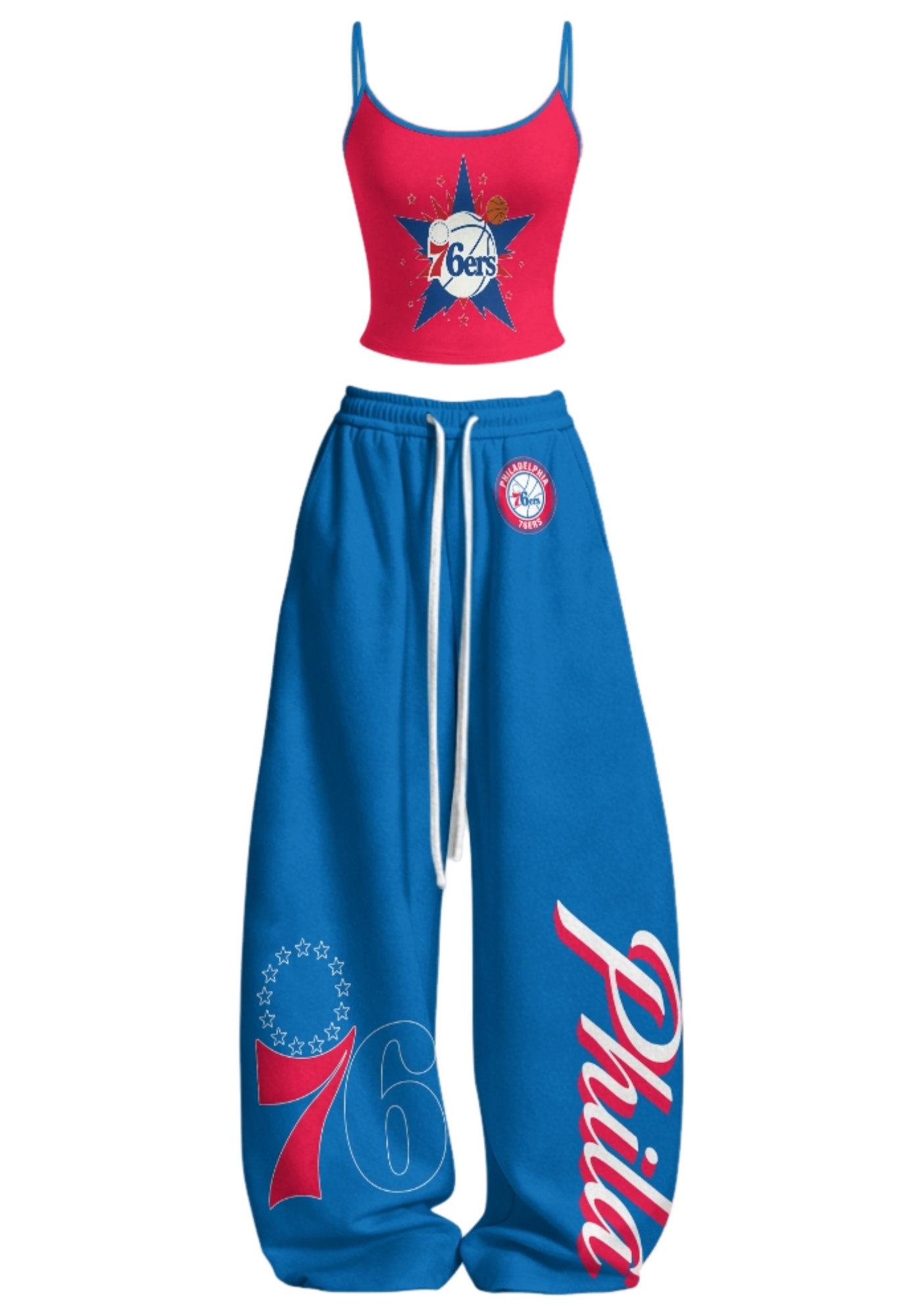Philadelphia 76ers Tops & Elasticated Trousers Two-Piece Set