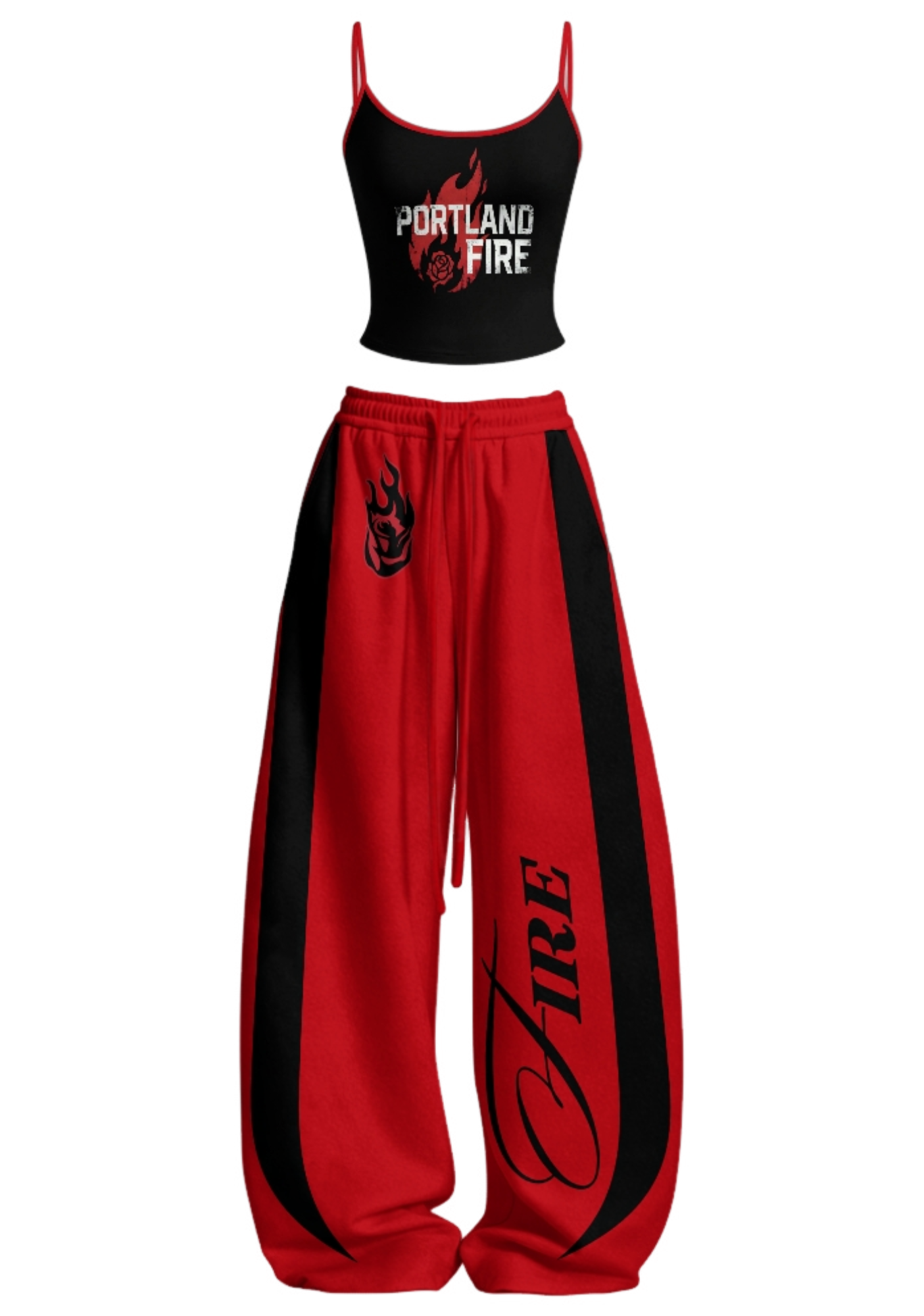 Portland Fire Tops & Elasticated Trousers Two-Piece Set