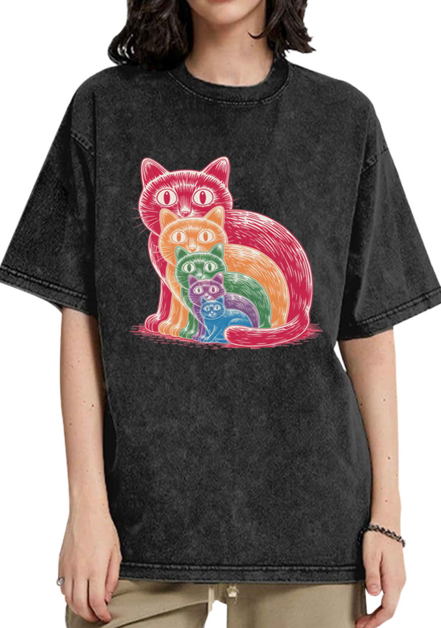 Pride Cat Washed T-Shirt