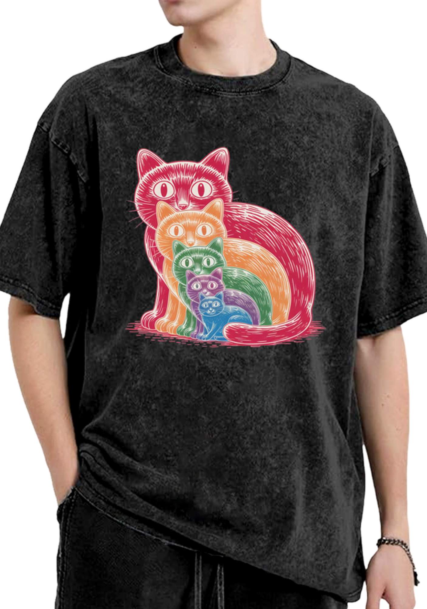 Pride Cat Washed T-Shirt